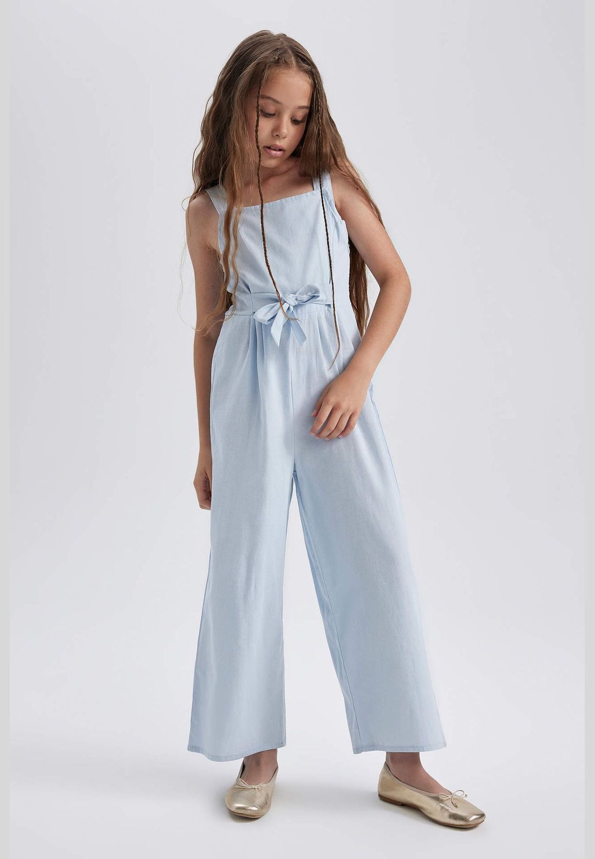 Girl Regular Fit Strappy Jump Suit