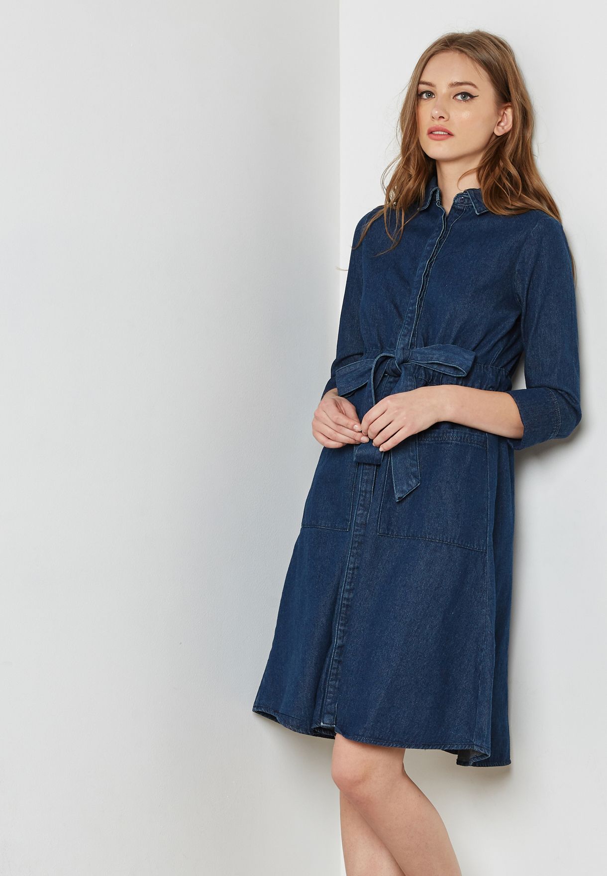 lost ink denim dress