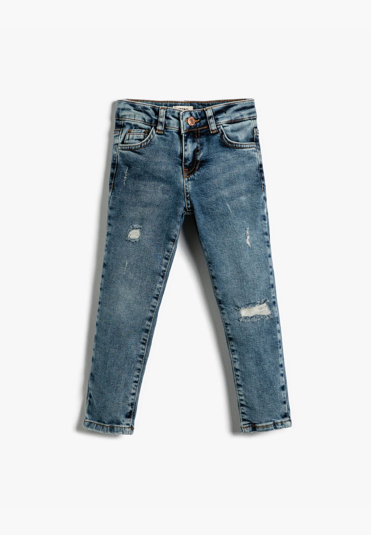 Destroyed Jean Trousers Cotton