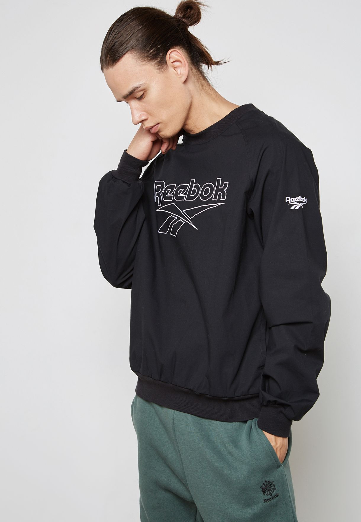 Buy Reebok black Logo Sweatshirt for 