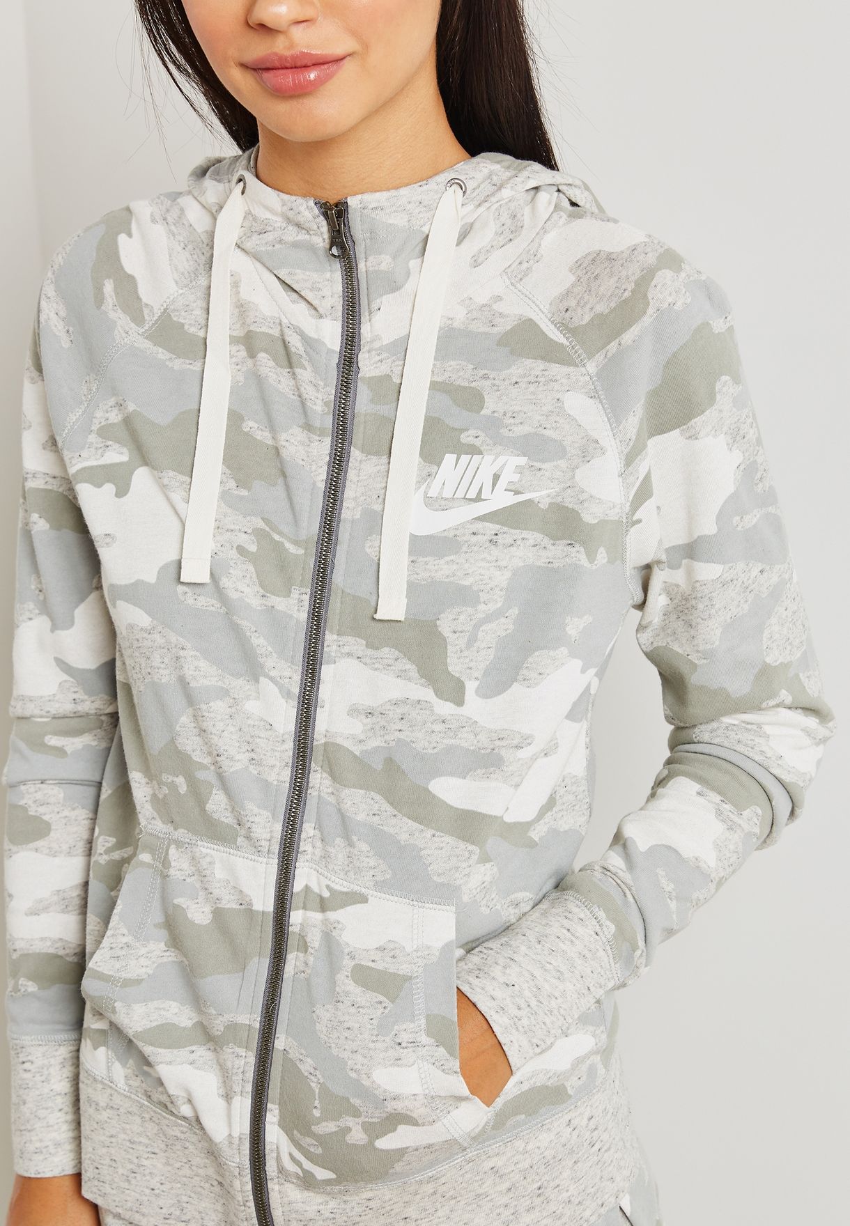 women's nike gym vintage lightweight camo hoodie