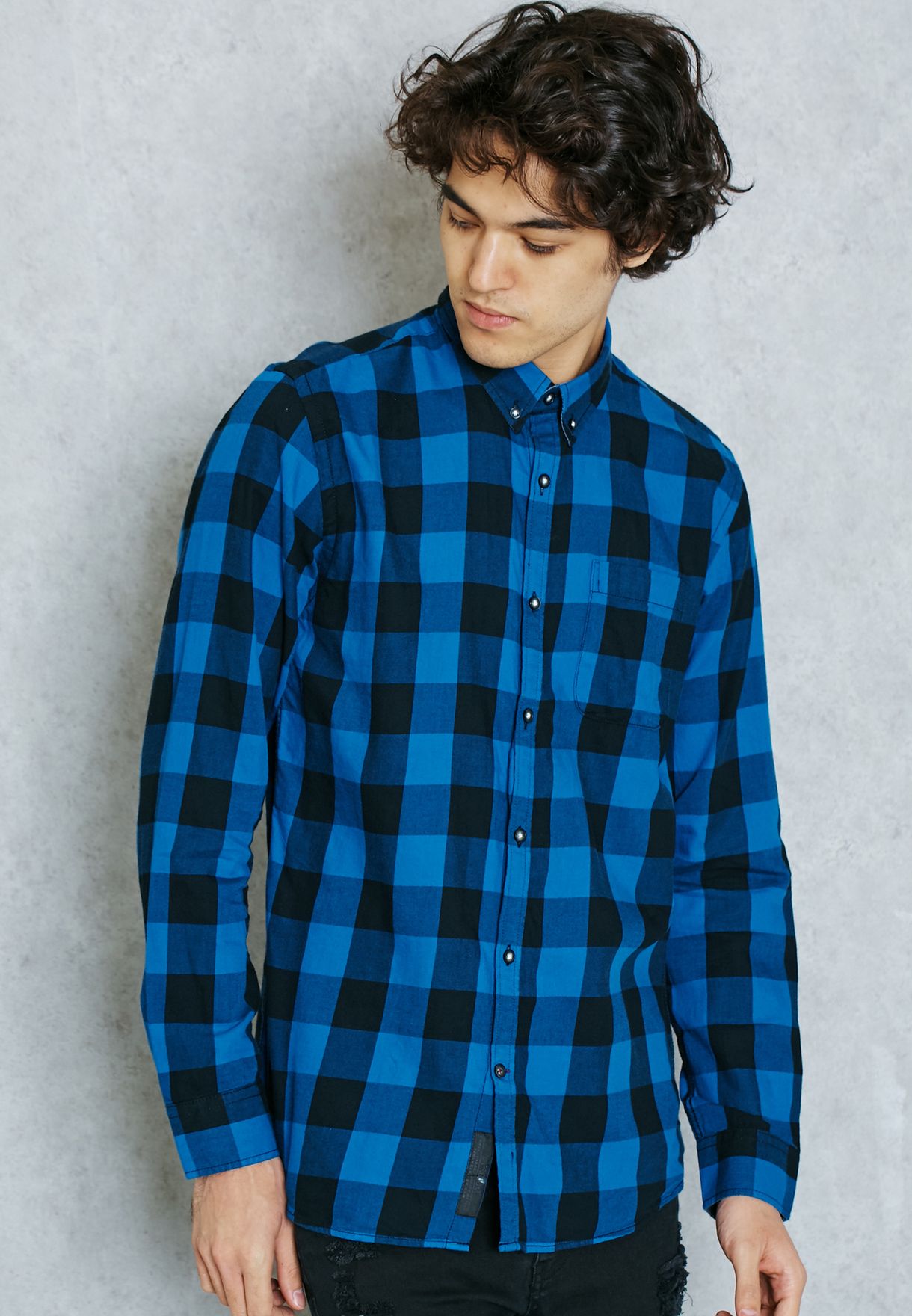 gingham check shirt