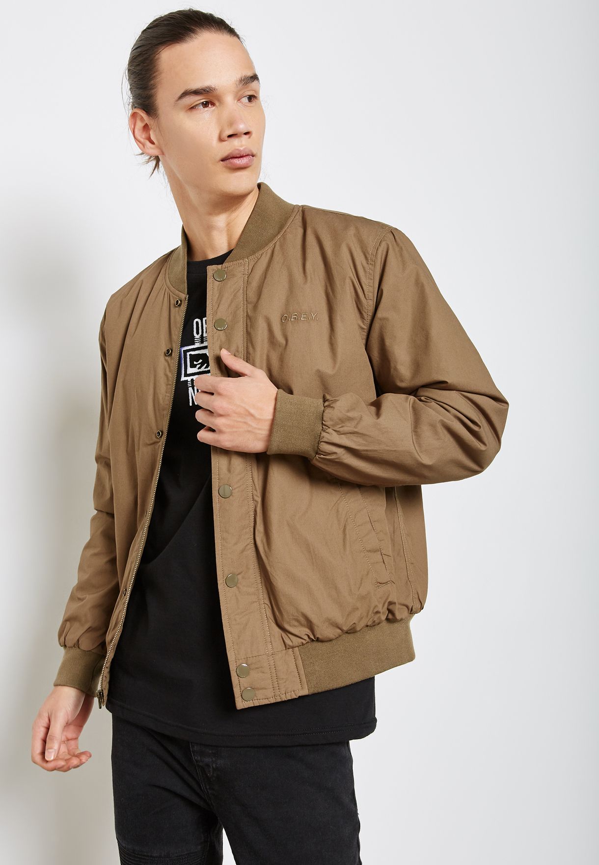 obey tour city bomber jacket