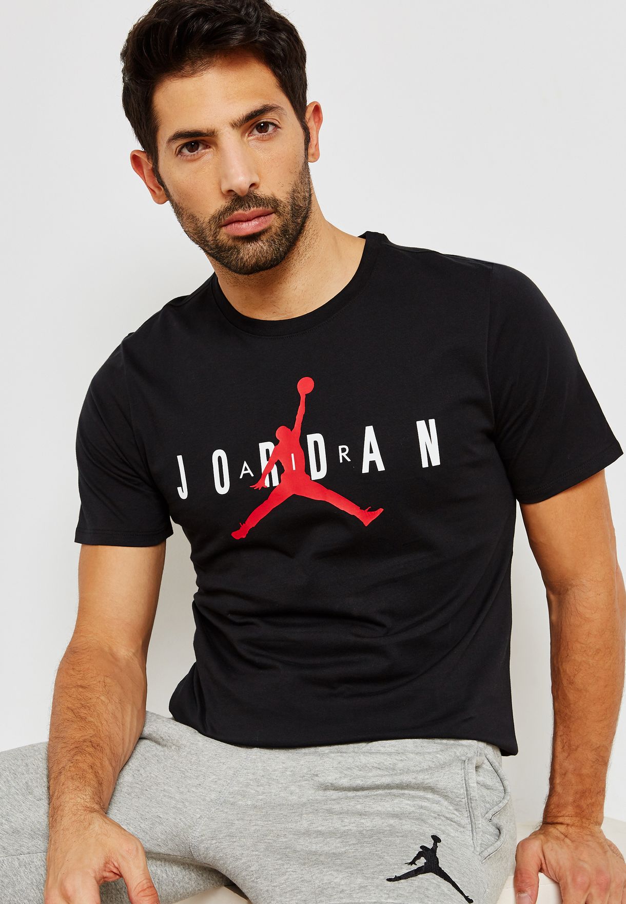 Buy Nike black Jordan T-Shirt for Men 
