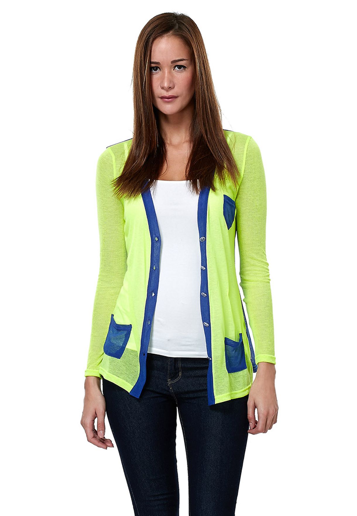 neon cardigan