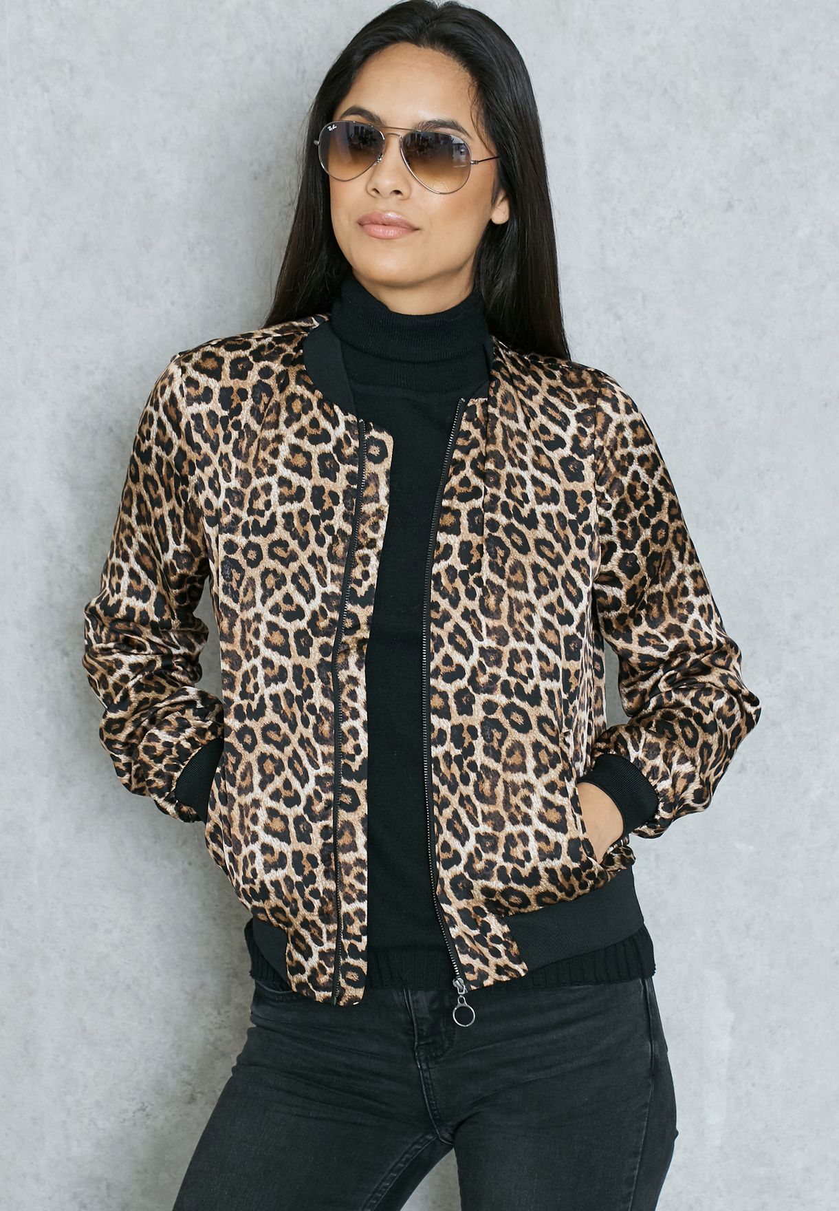 Buy Vero Moda animalprint Leopard Print Bomber Jacket for Women in MENA ...