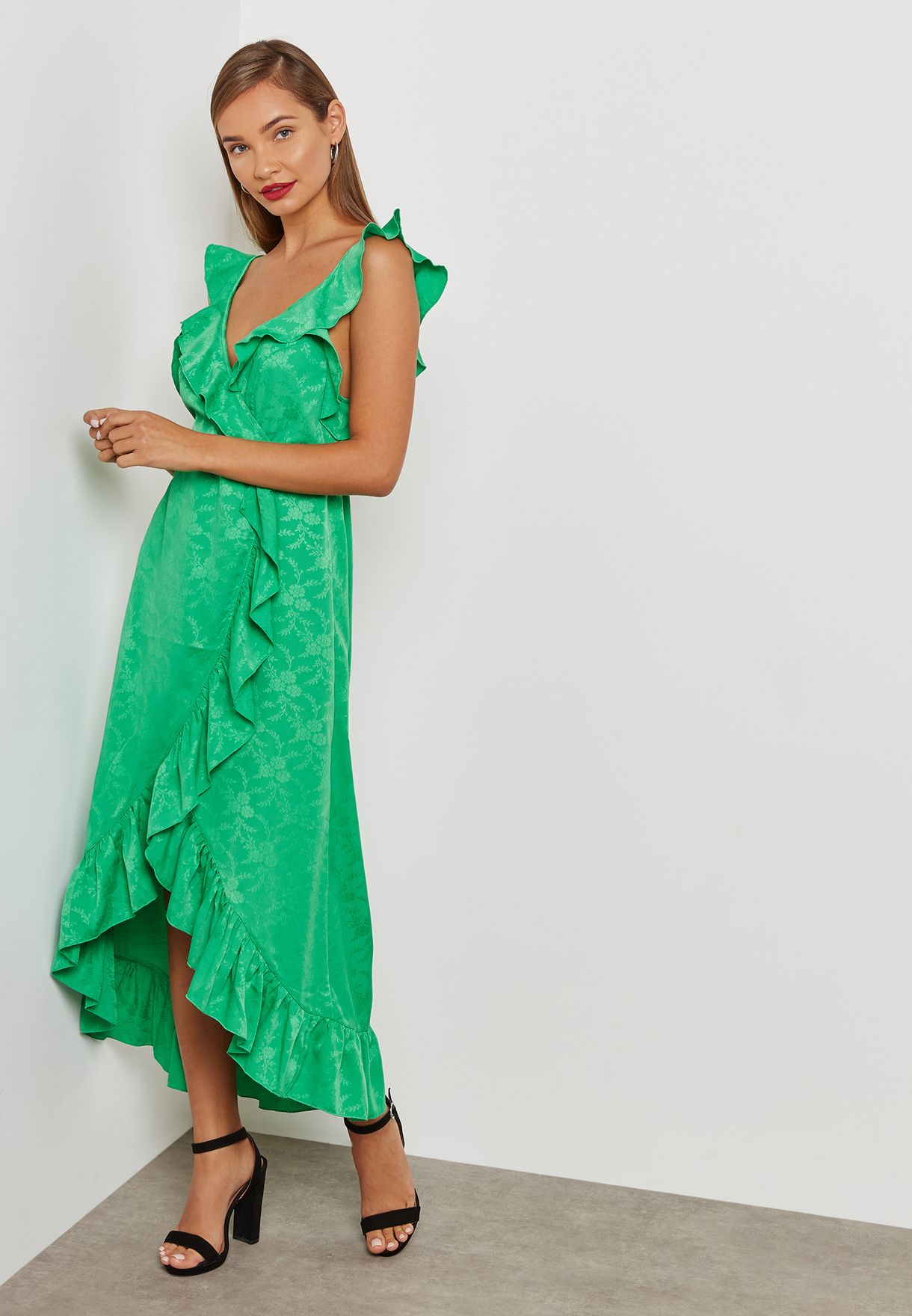 topshop green jacquard dress Big sale ...