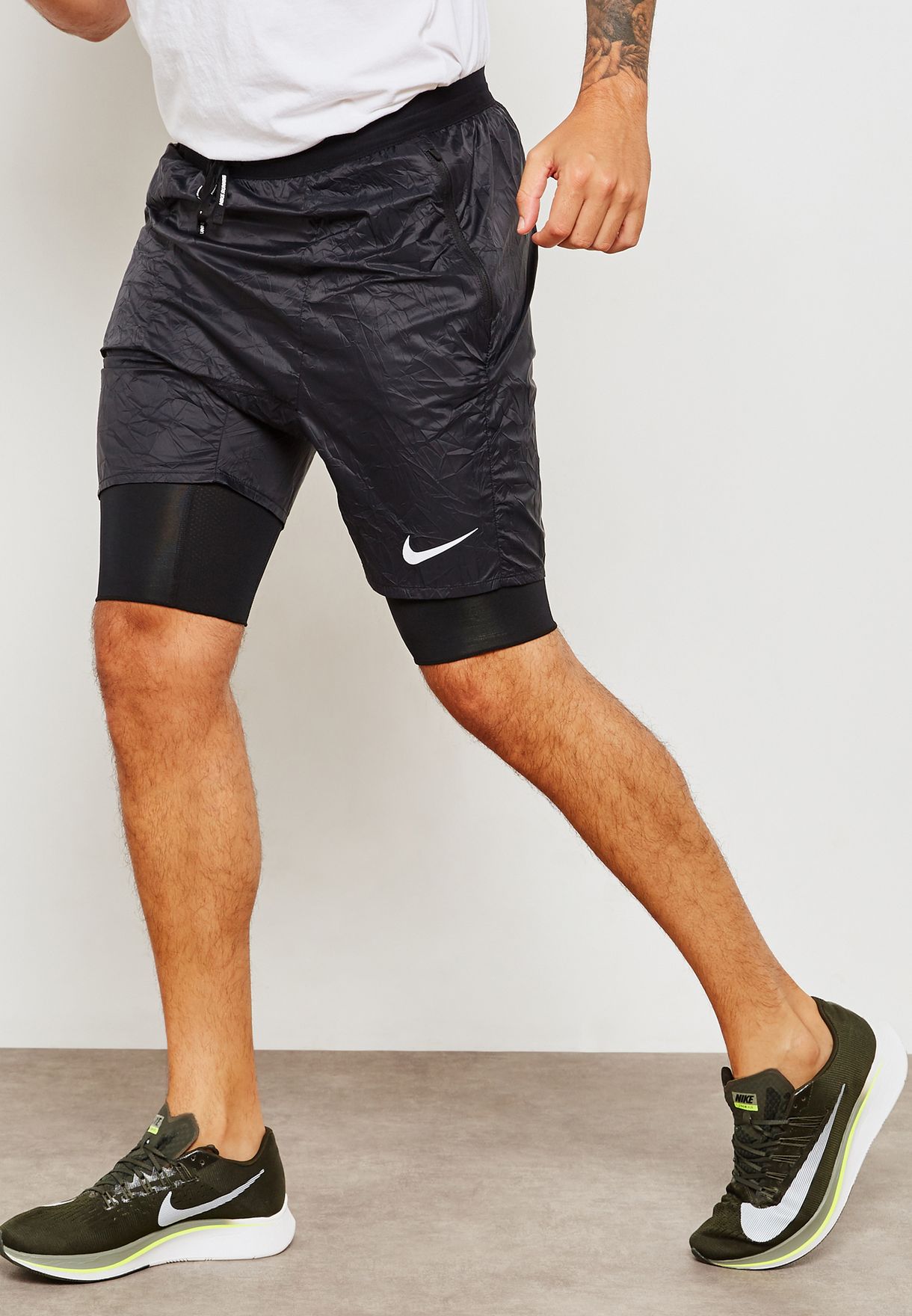 Nike black Flex Stride Elevate Shorts 