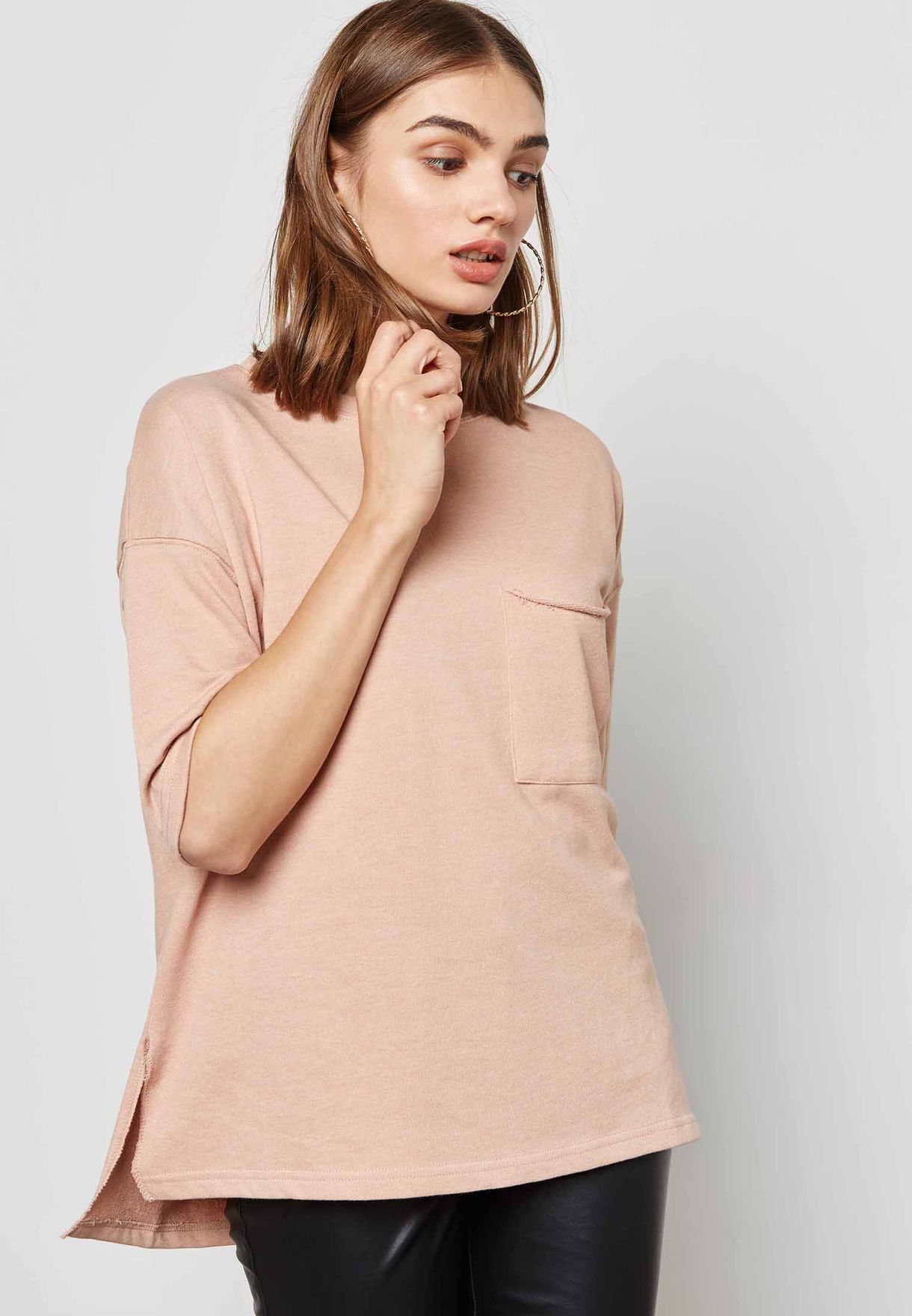 side split sweatshirt