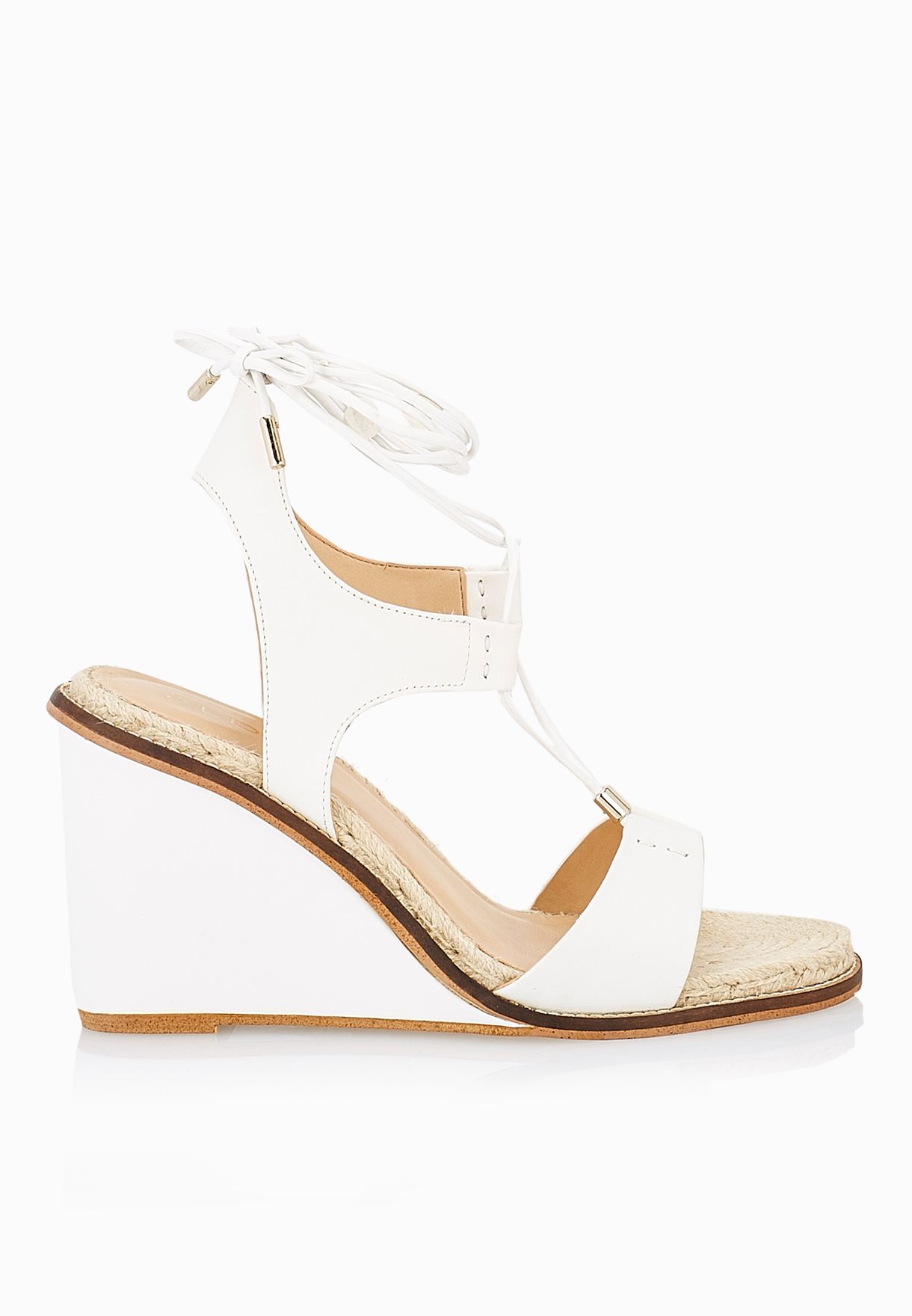 aldo white wedge sandals