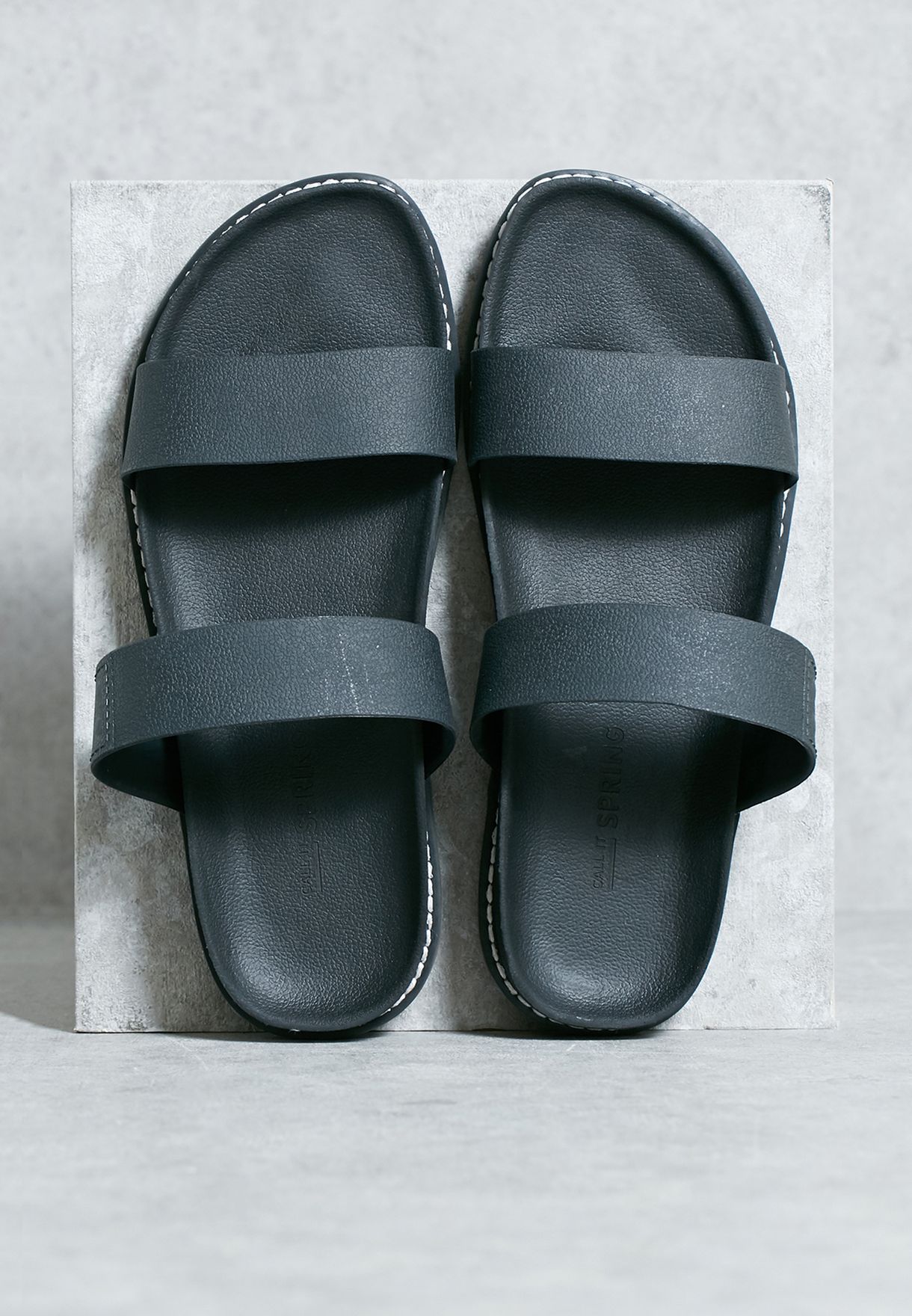 black casual sandals