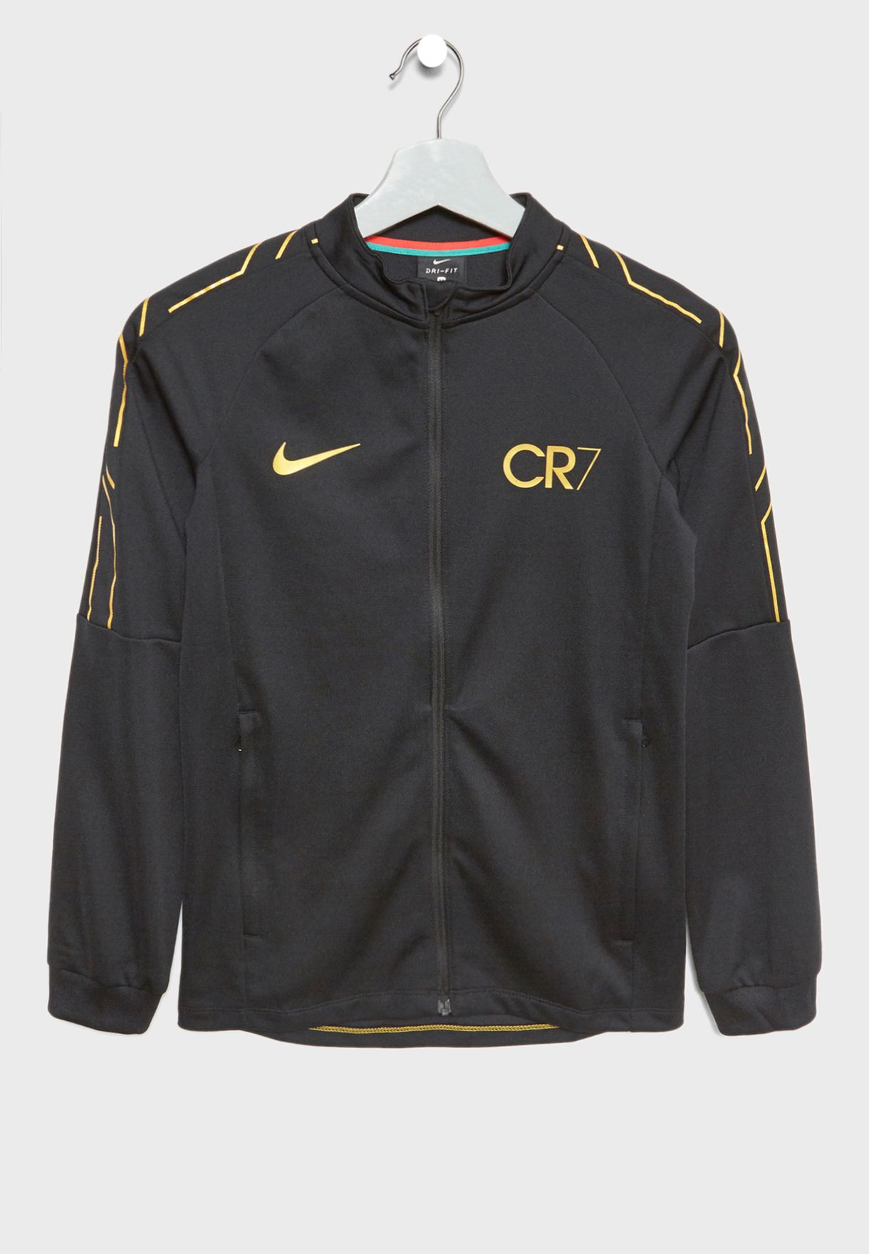 cr7 tracksuit black and gold