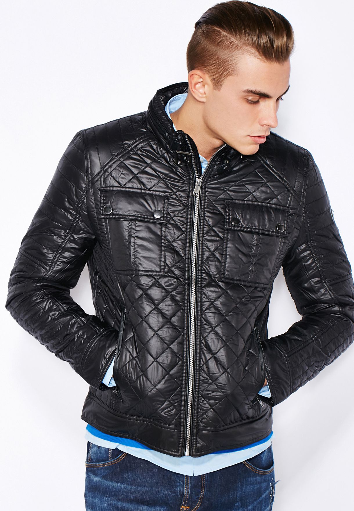 guess men's quilted jacket