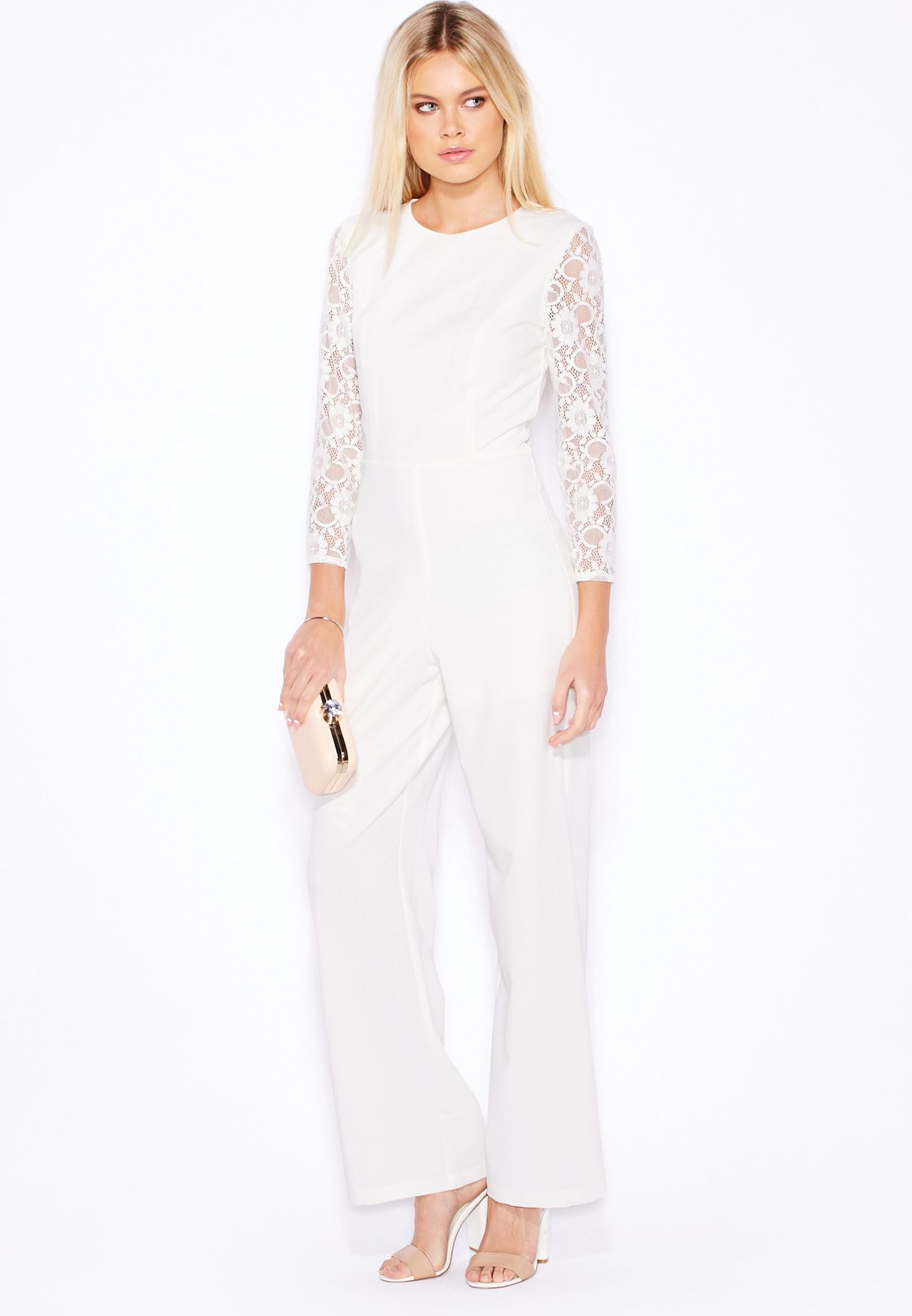 miss selfridge lace jumpsuit