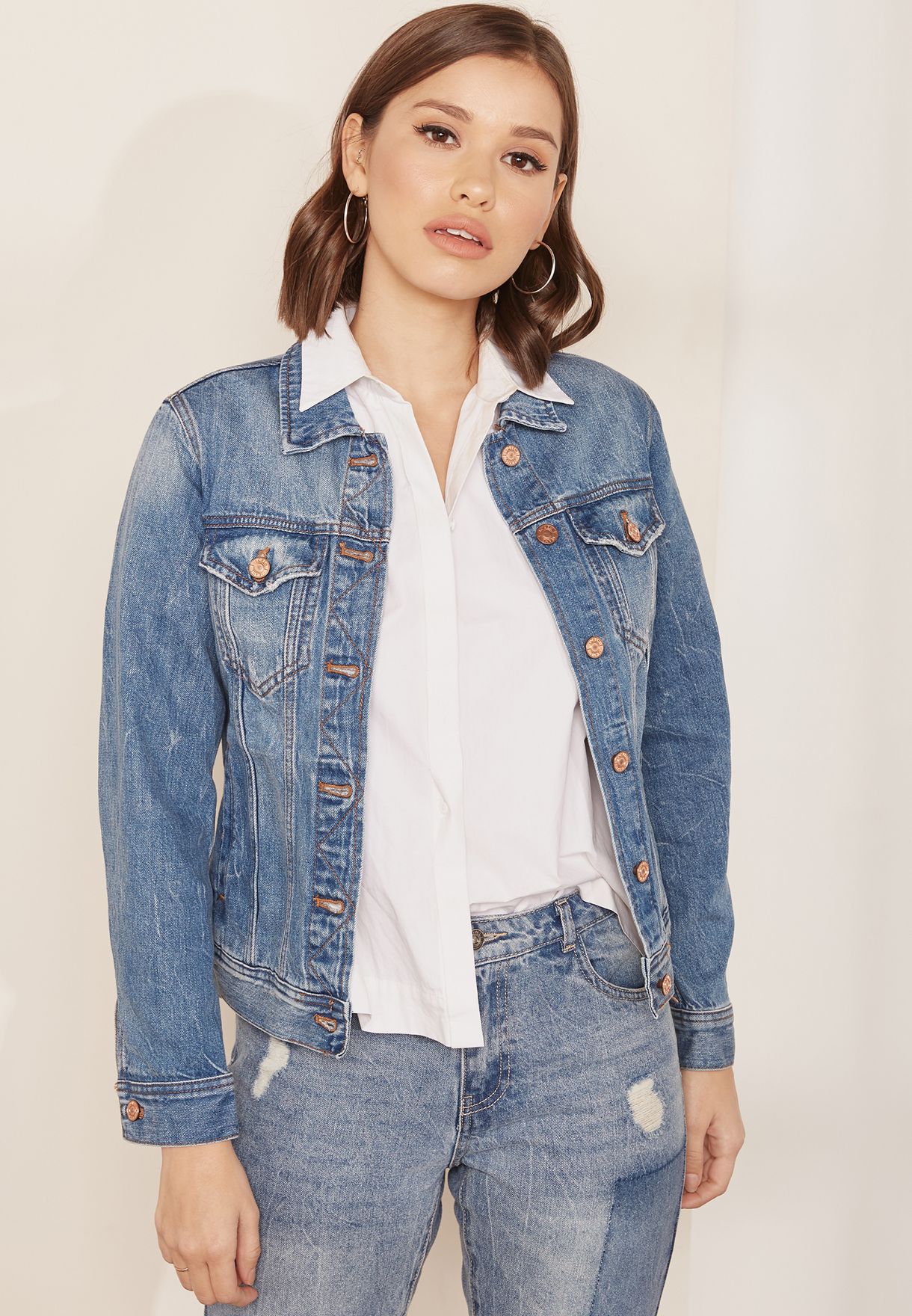 Buy J.Crew blue Denim Jacket for Women in MENA, Worldwide