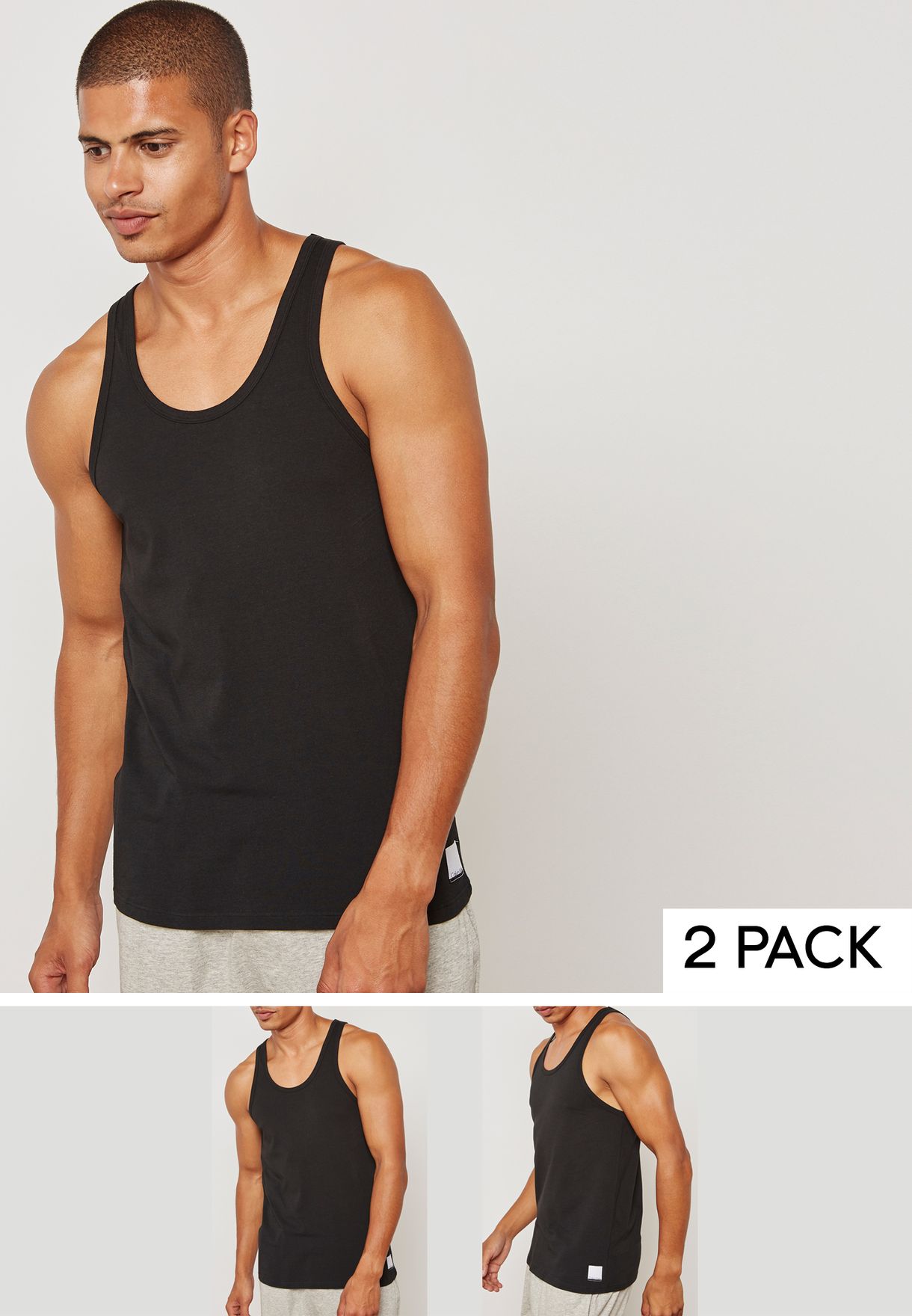 Buy Calvin Klein black 2 Pack Tank Tops - Calvin Klein ID for Men in  Muscat, Salalah
