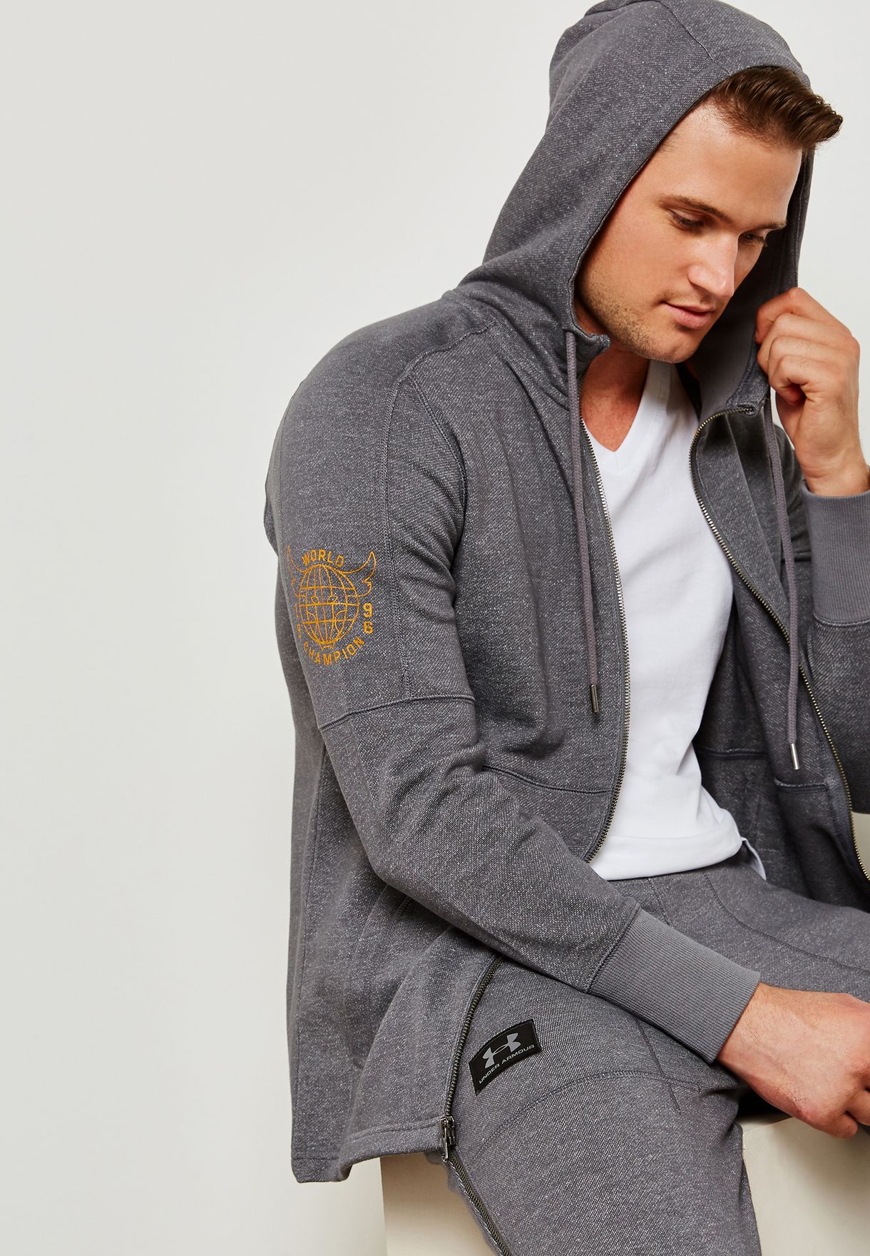 under armour hoodie the rock