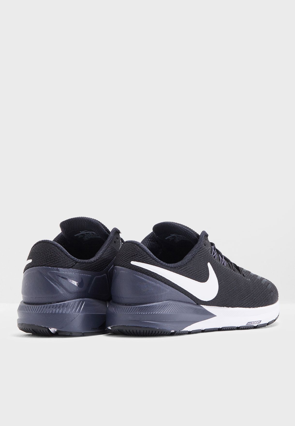 nike women's air zoom structure 22 running shoes - black/vast grey
