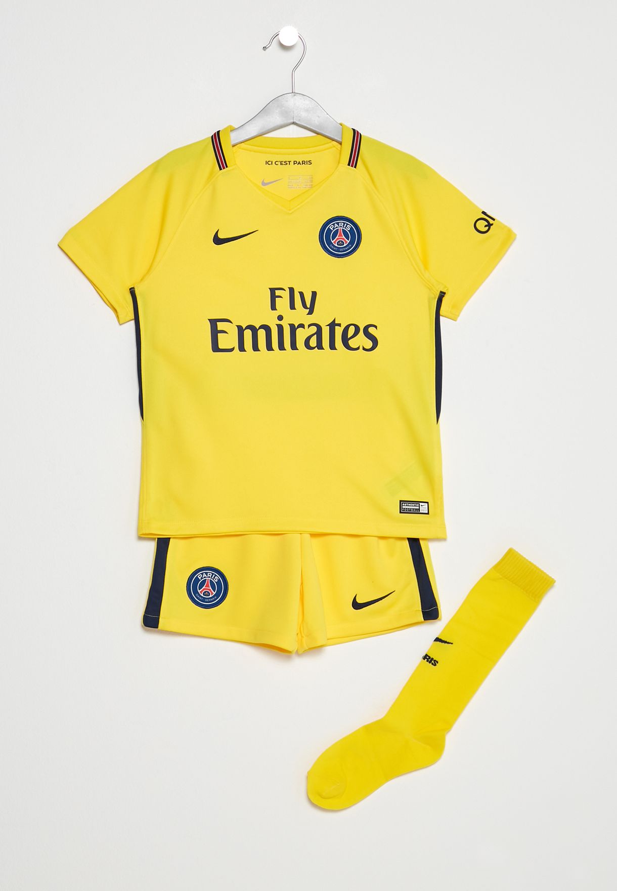 Buy Nike Yellow Youth Psg Away Kit For Kids In Mena Worldwide 847364 720