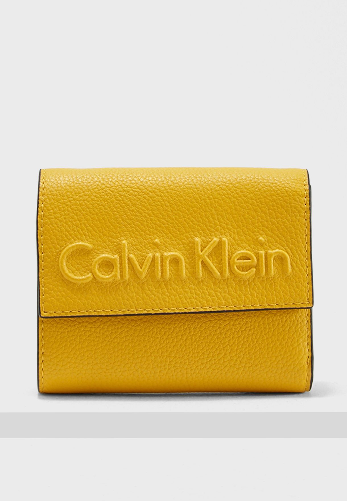 Buy Calvin Klein yellow Medium Edge Trifold Purse for Women in Muscat,  Salalah