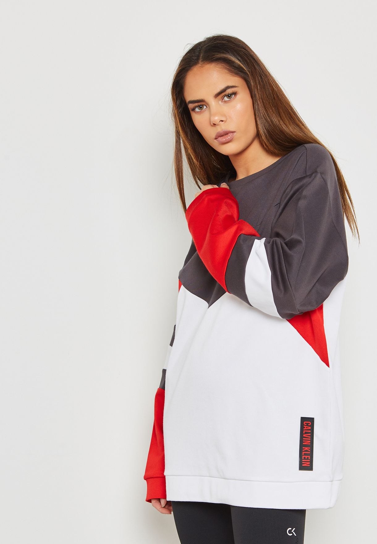 Buy Calvin Klein Performance multicolor Colour Block Sweatshirt for Women  in Manama, Riffa