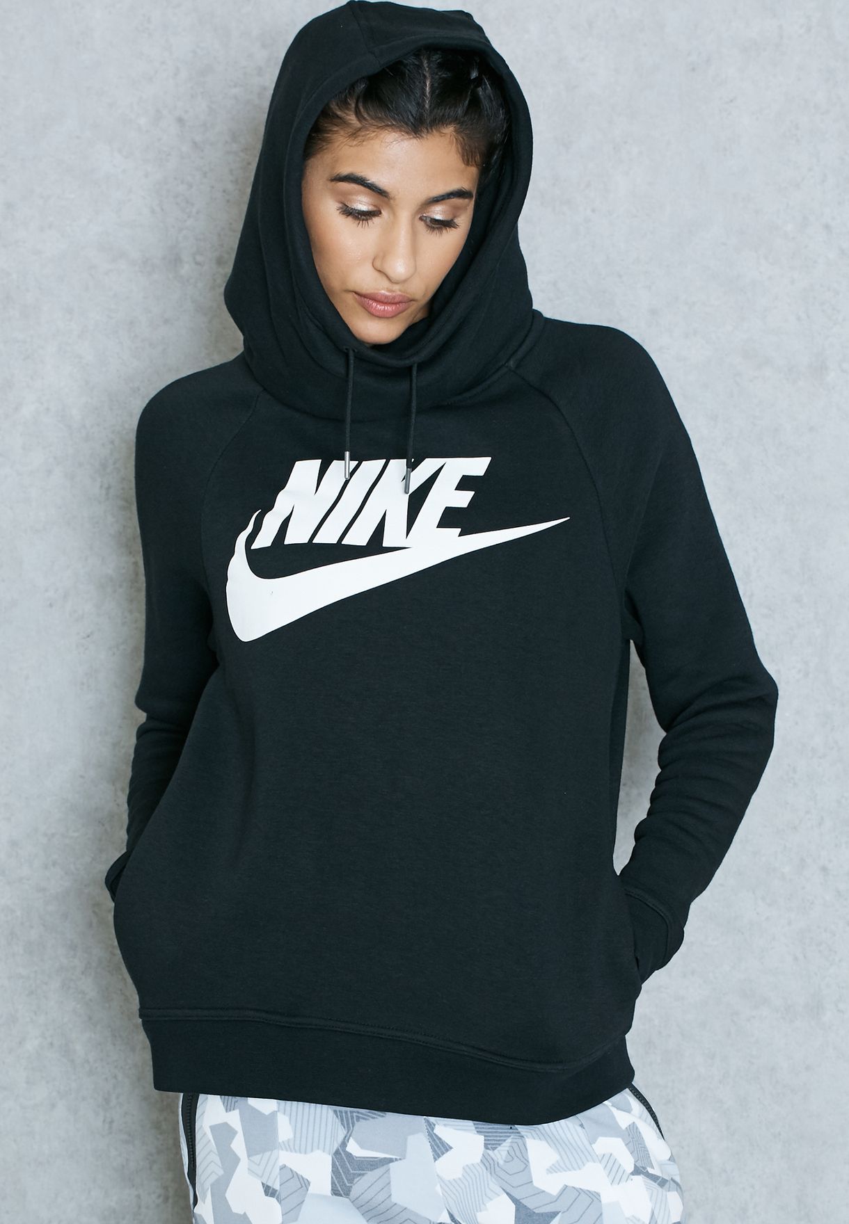 Buy Nike black Rally Hoodie for Women 
