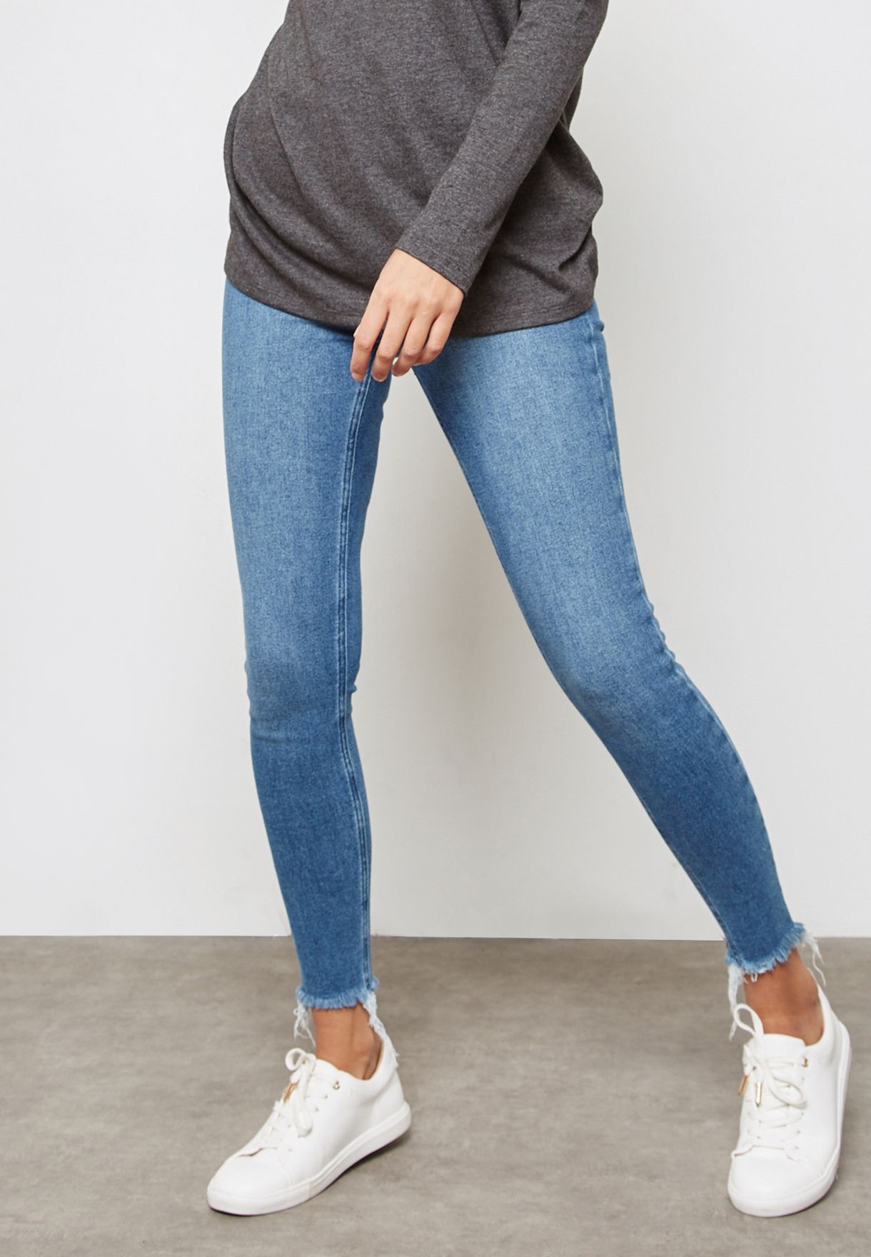 new look frayed hem jeans