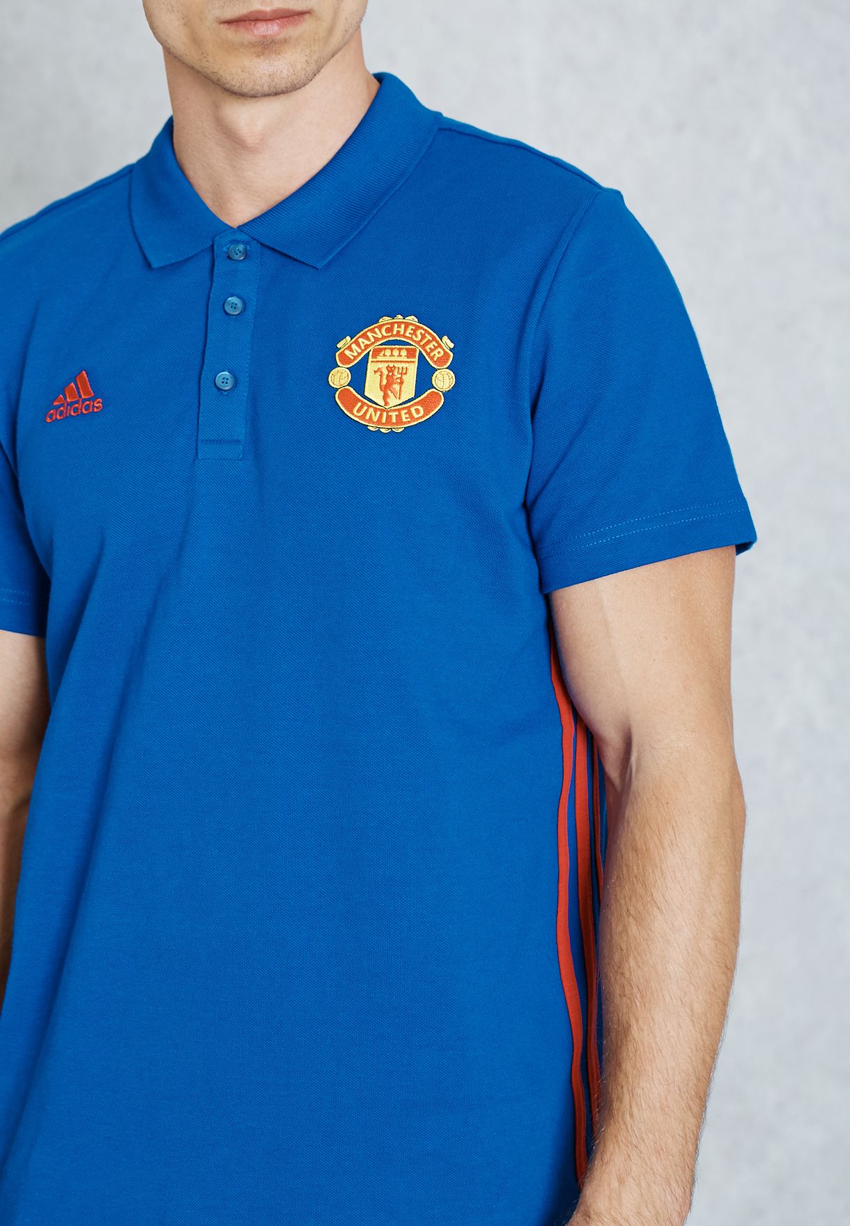 manchester united blue polo shirt