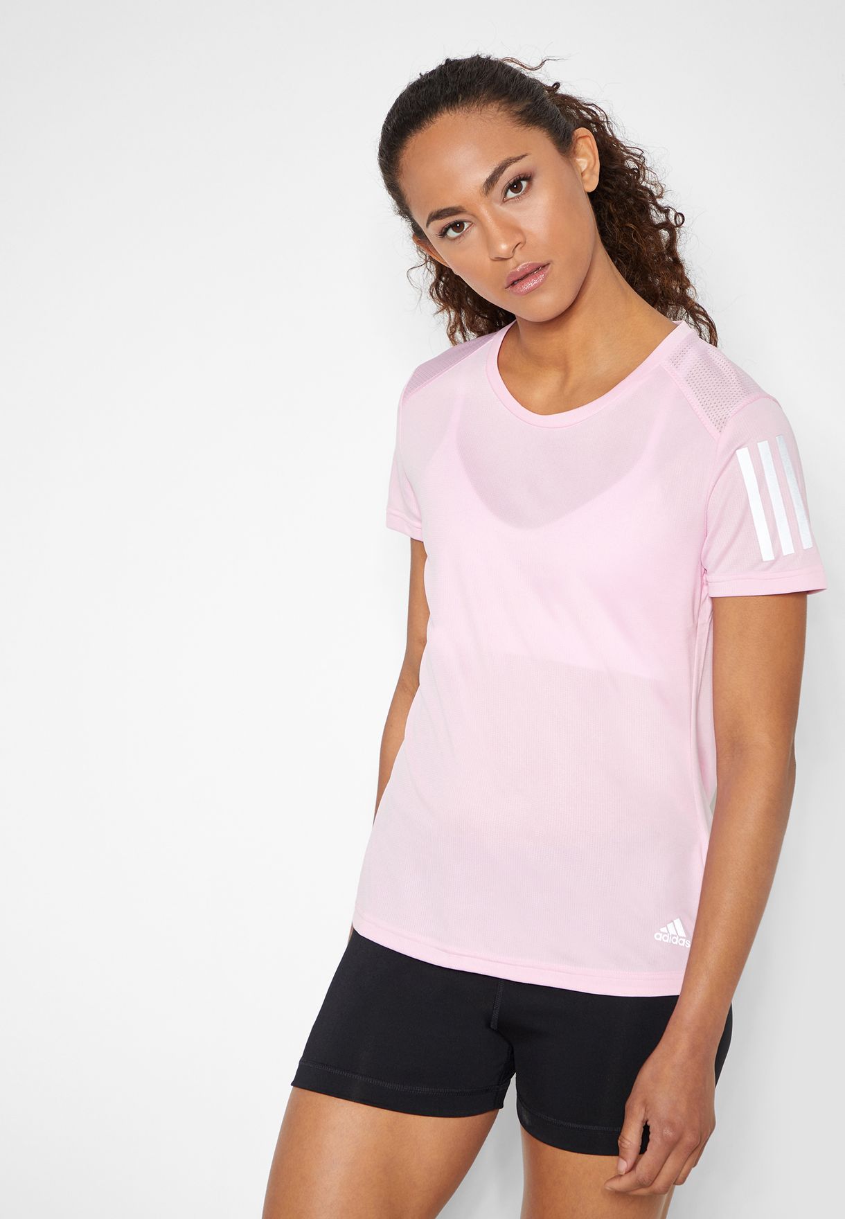 Buy adidas pink Own The Run T-Shirt for 