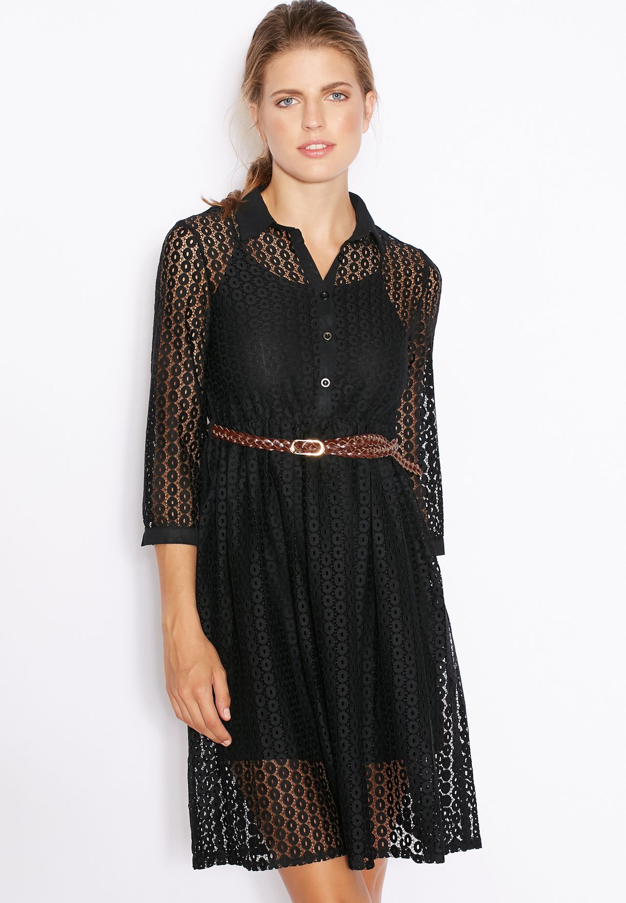 crochet shirt dress