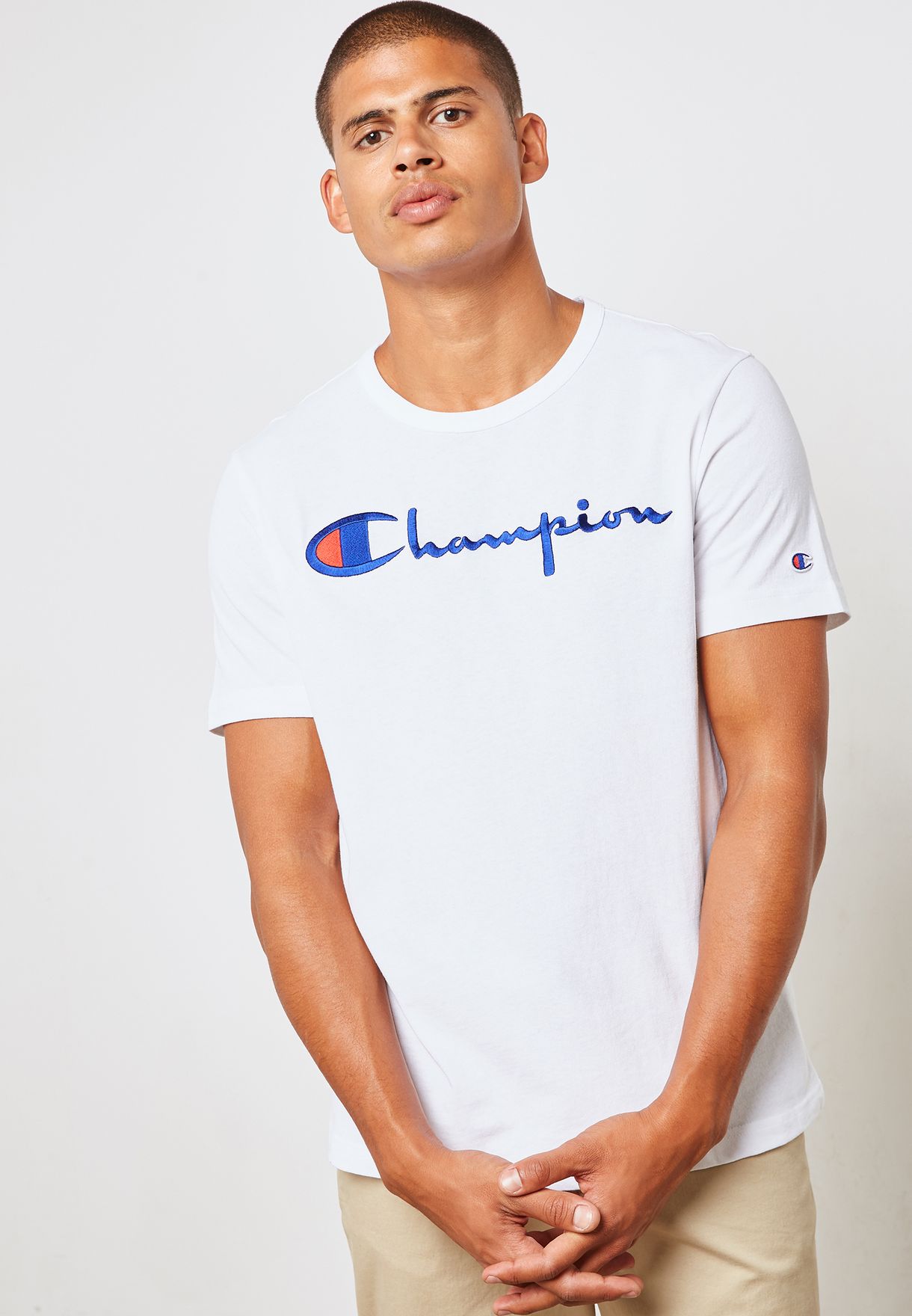 white champion shirt men