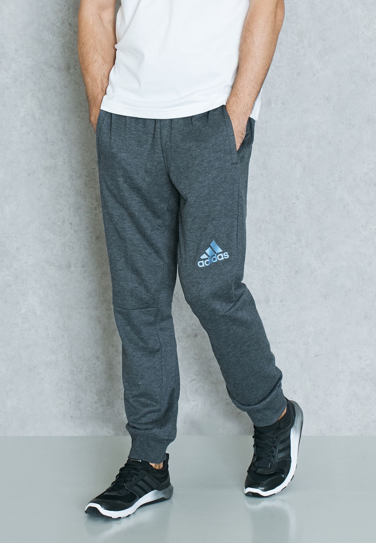 Buy adidas grey Workout Sweatpants for 
