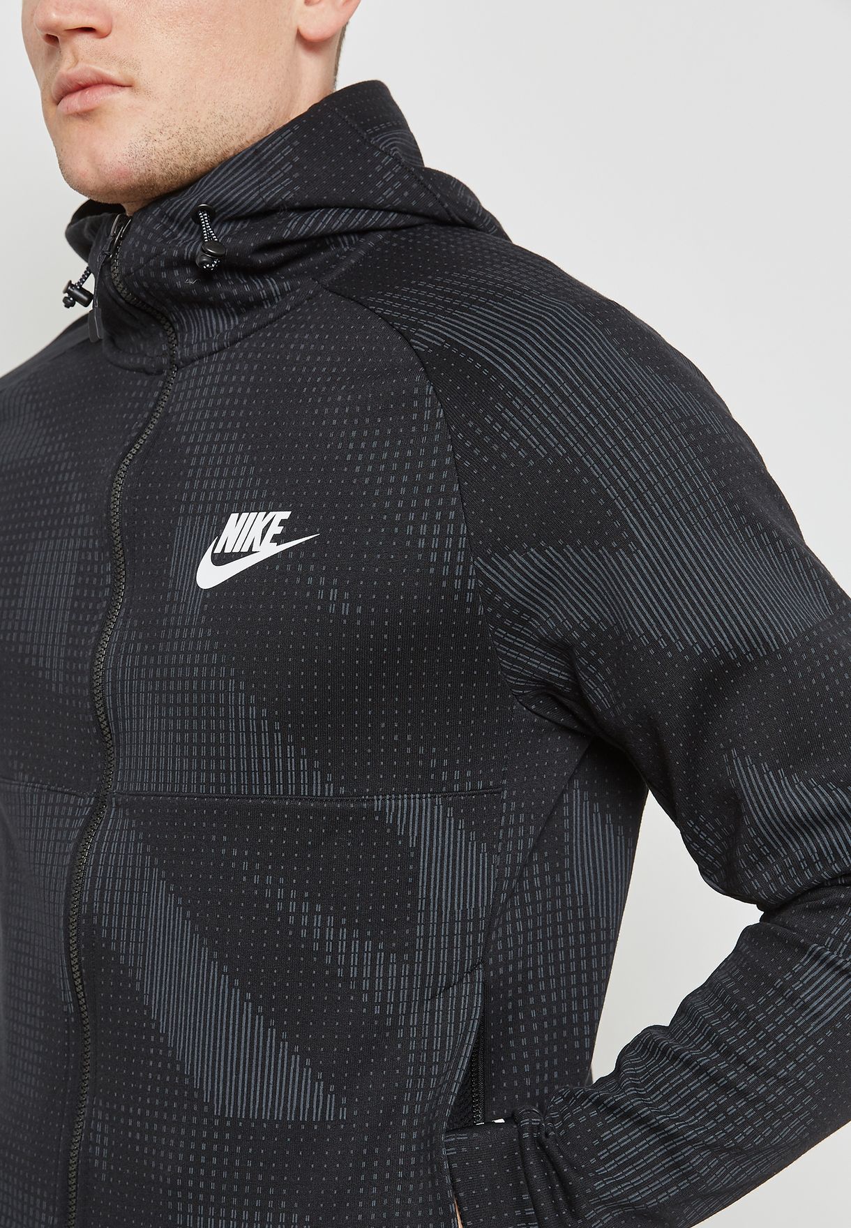 Buy Nike Grey Av15 Fleece Sweatshirt For Men In Mena Worldwide 861744 073 [ 1760 x 1220 Pixel ]