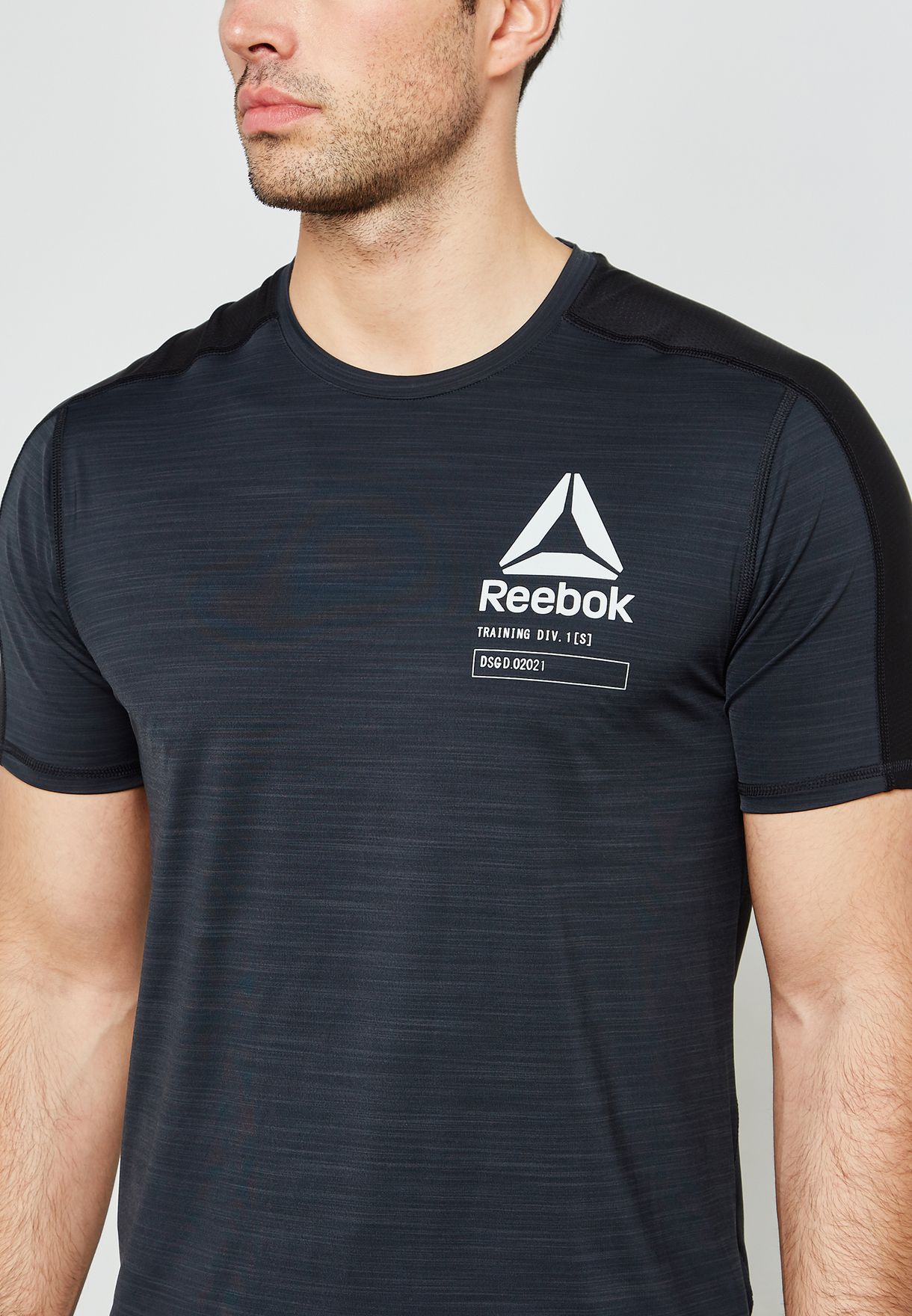 Buy Reebok black Activchill Graphic T-Shirt for Men in MENA,