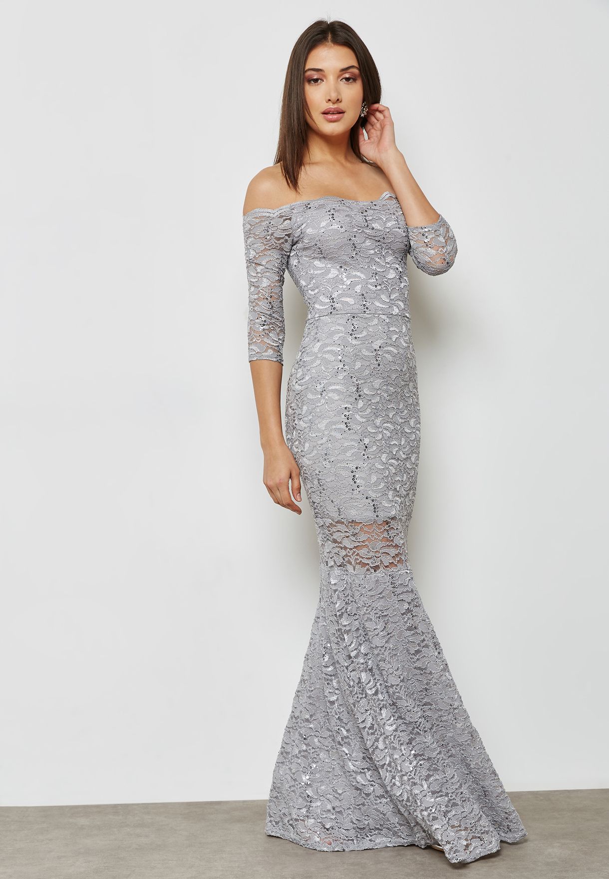 quiz lace maxi dress