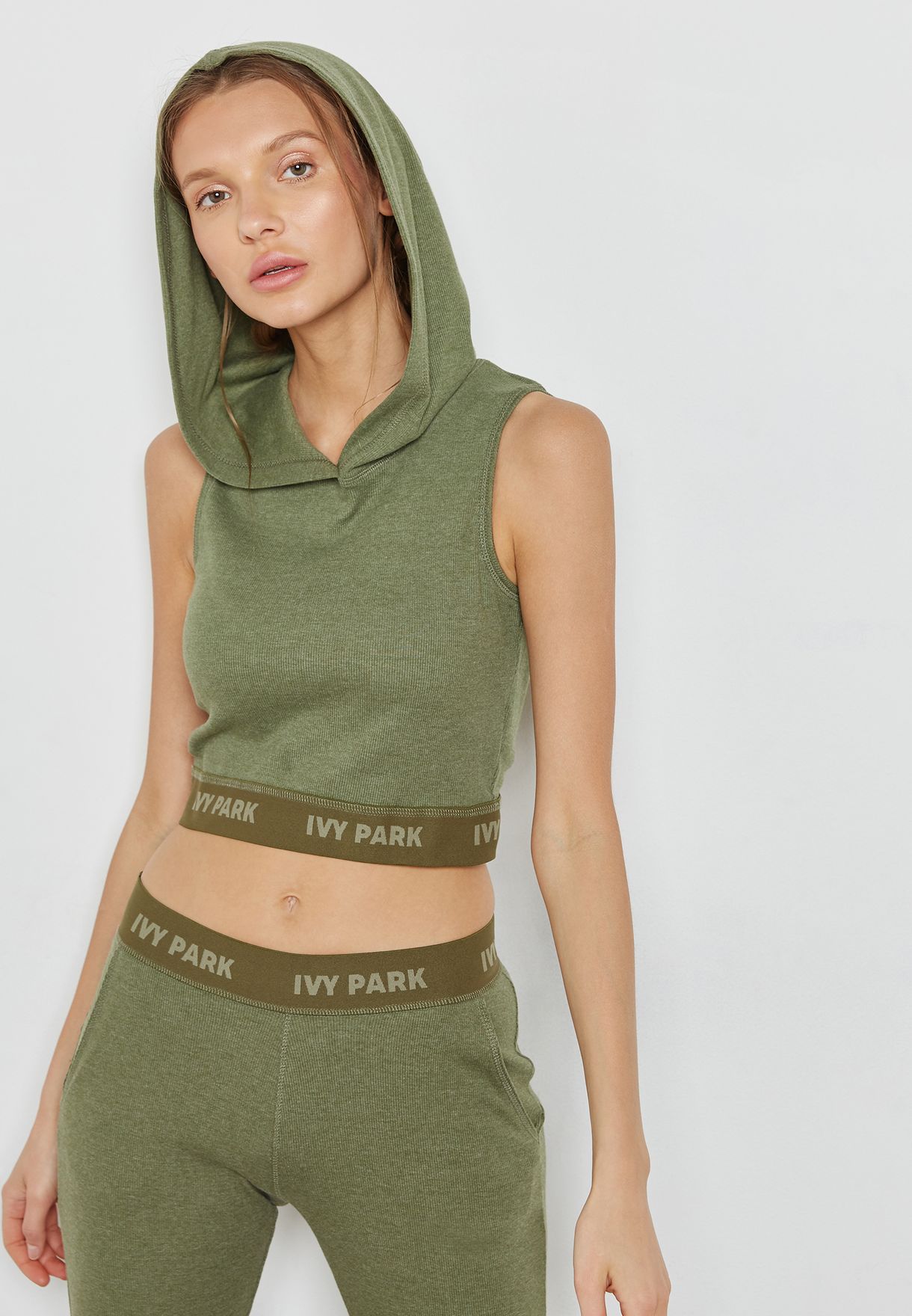 ivy park green crop top