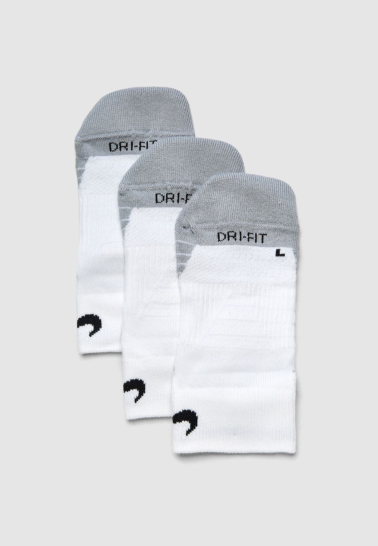 men's nike 3 pack dri fit lo quarter training socks