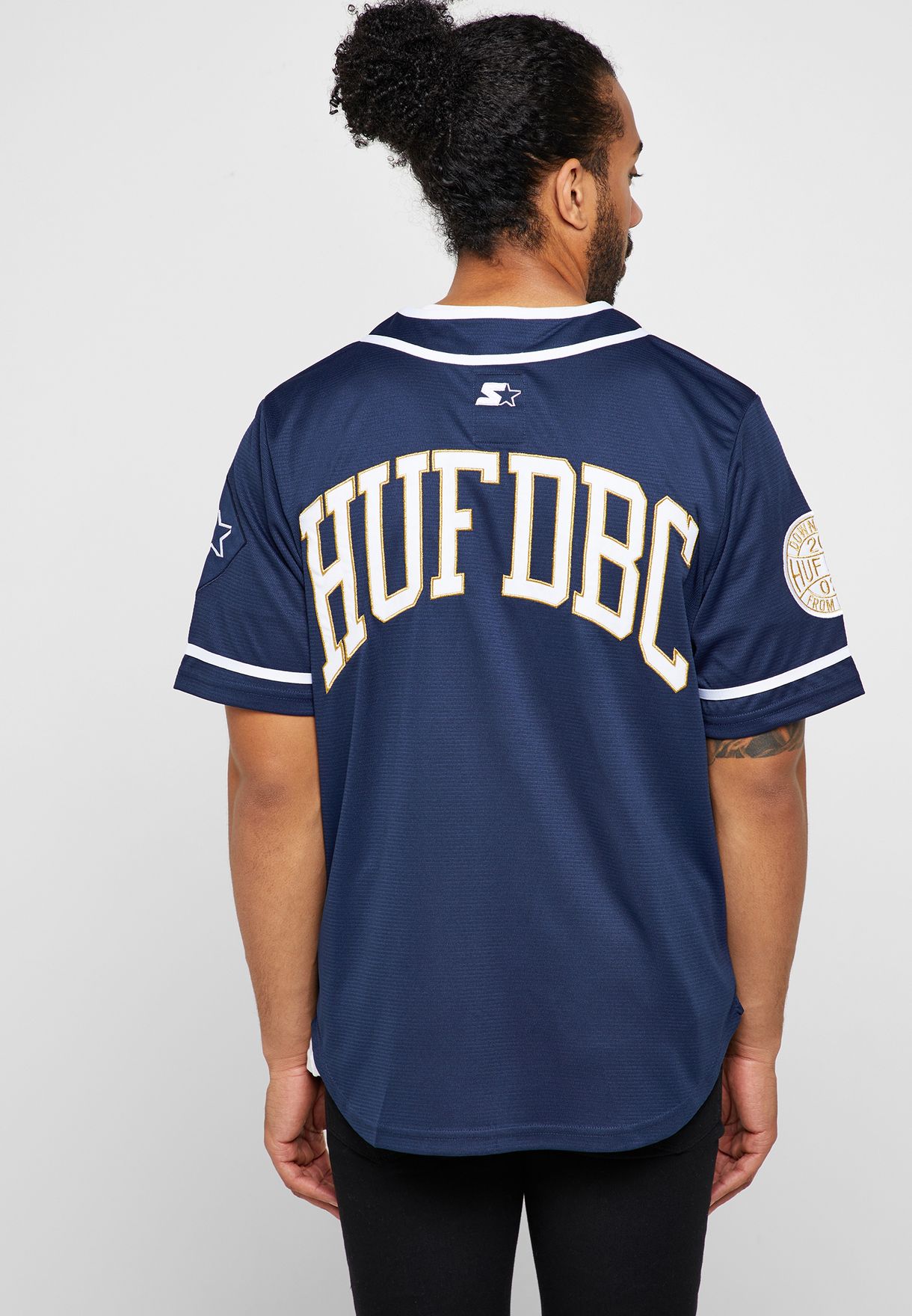 Buy Huf Navy X Starter Baseball Jersey 