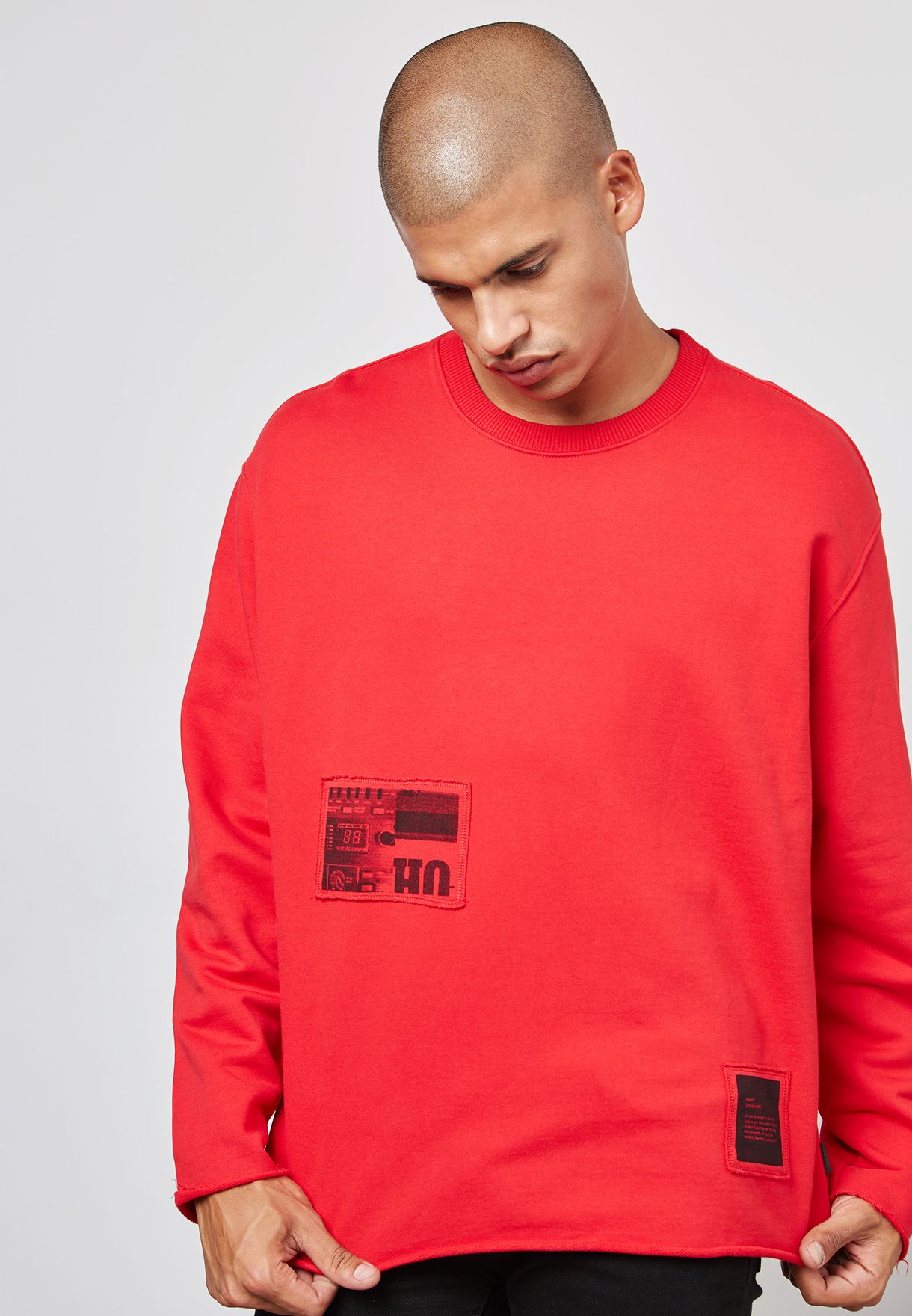 diesel red sweatshirt