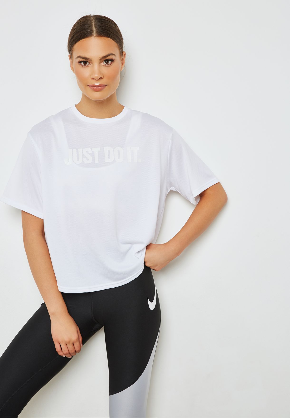 Buy Nike white JDI Mesh Dri-FIT T-Shirt 