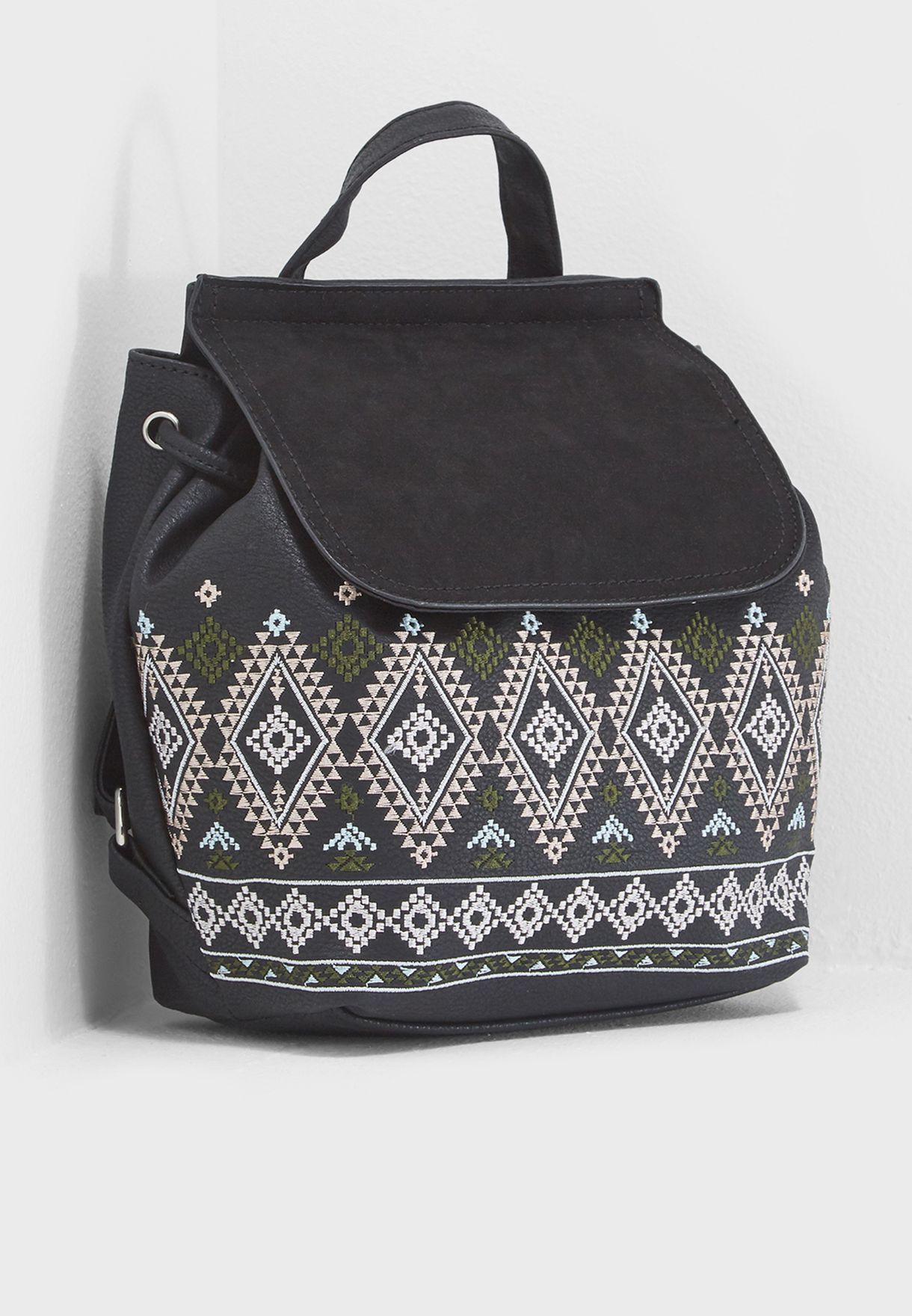 black backpack women's new look