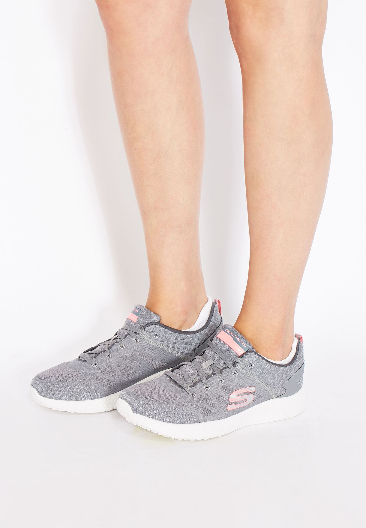 skechers burst grey