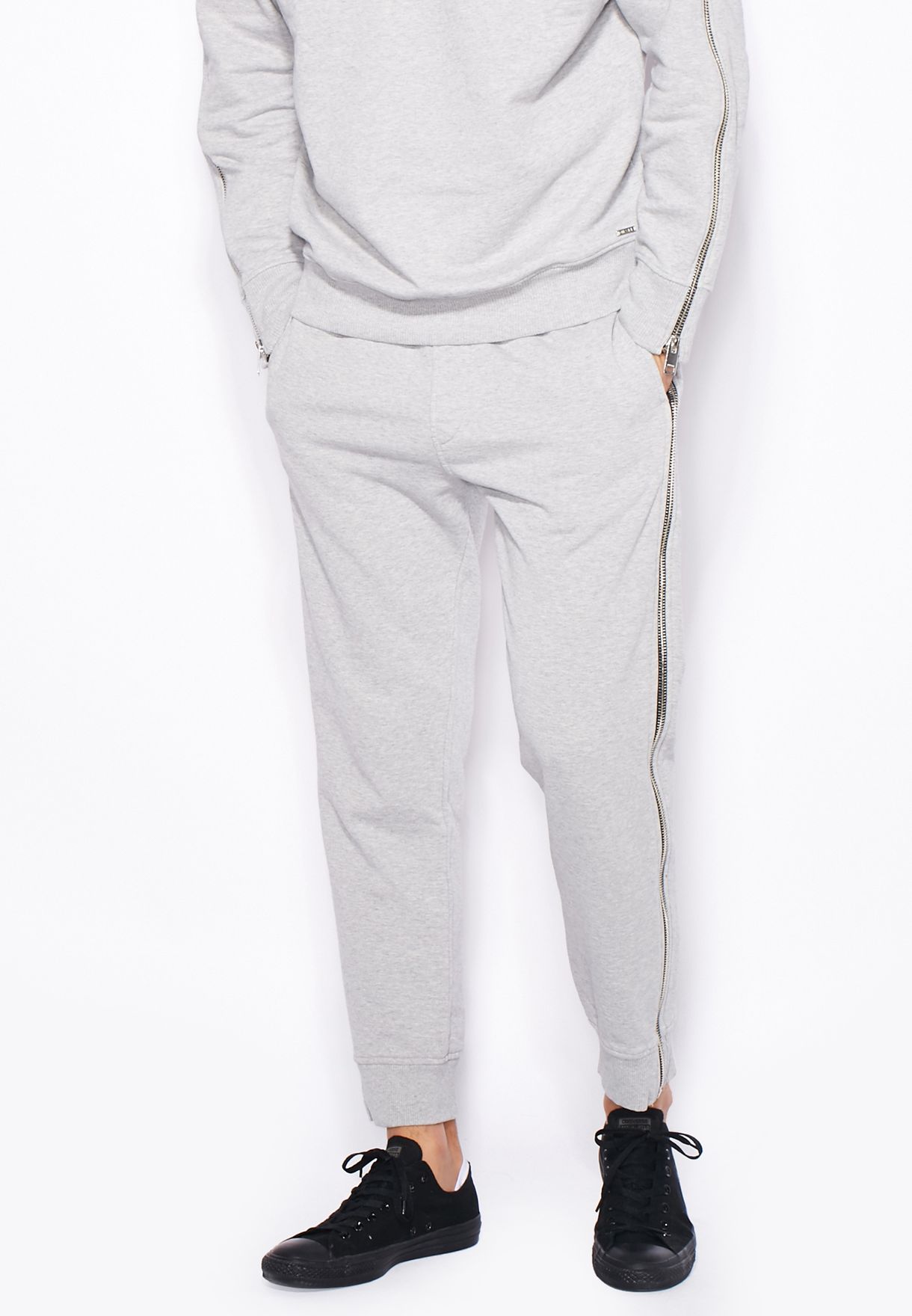 mens full side zip sweatpants