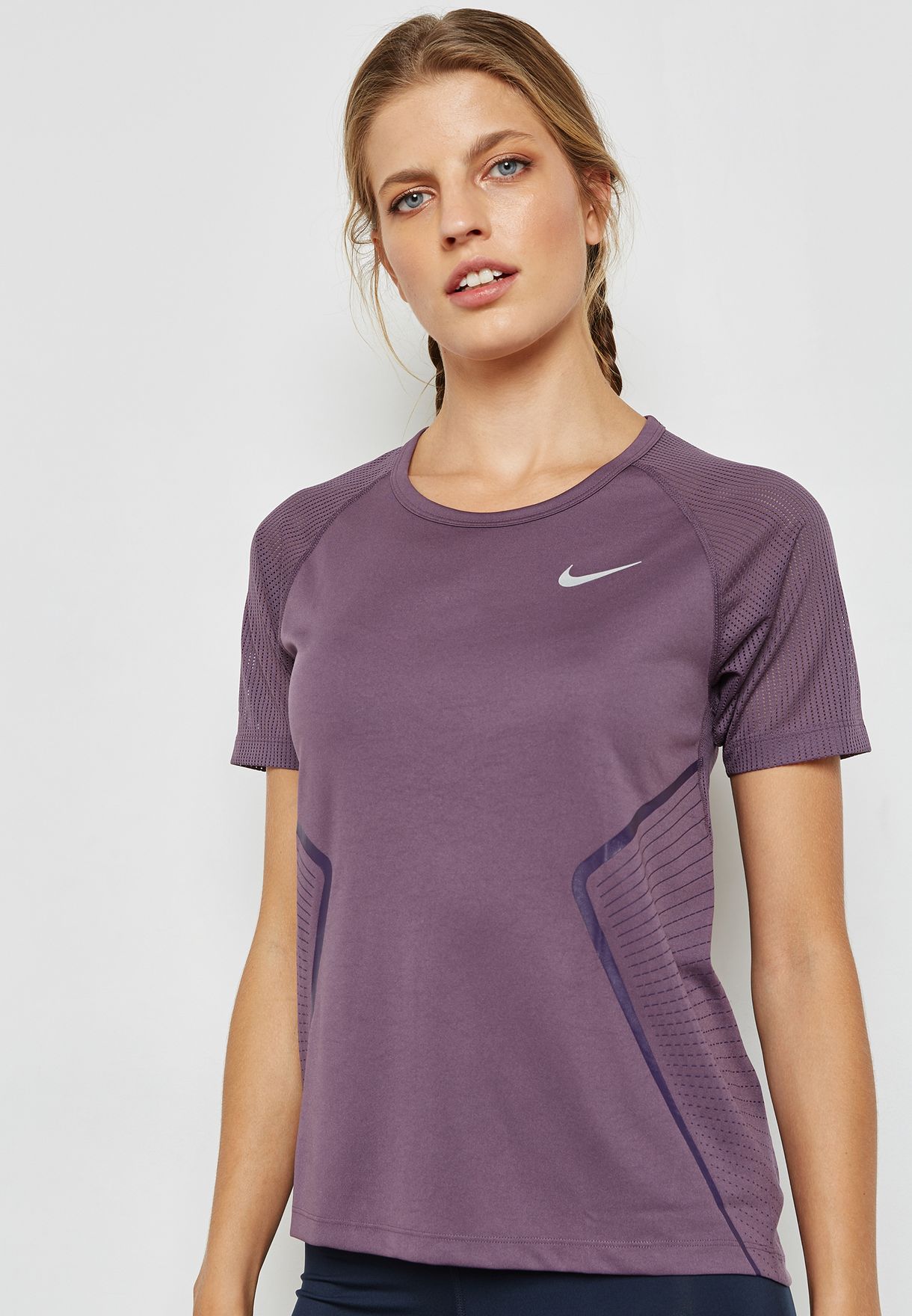 purple dri fit t shirt