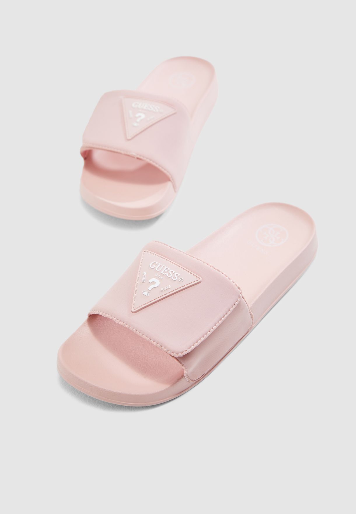 pink guess sandals