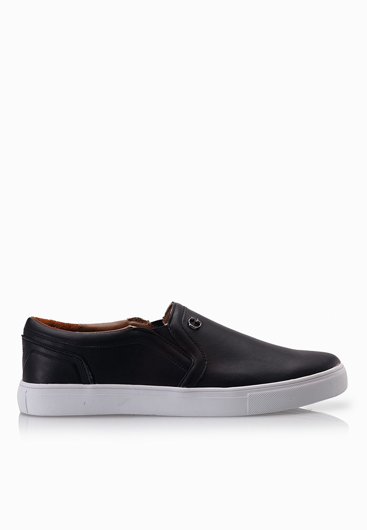 guess black slip ons