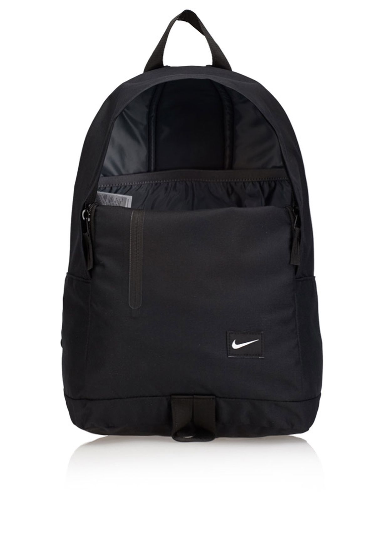 plain black backpack nike