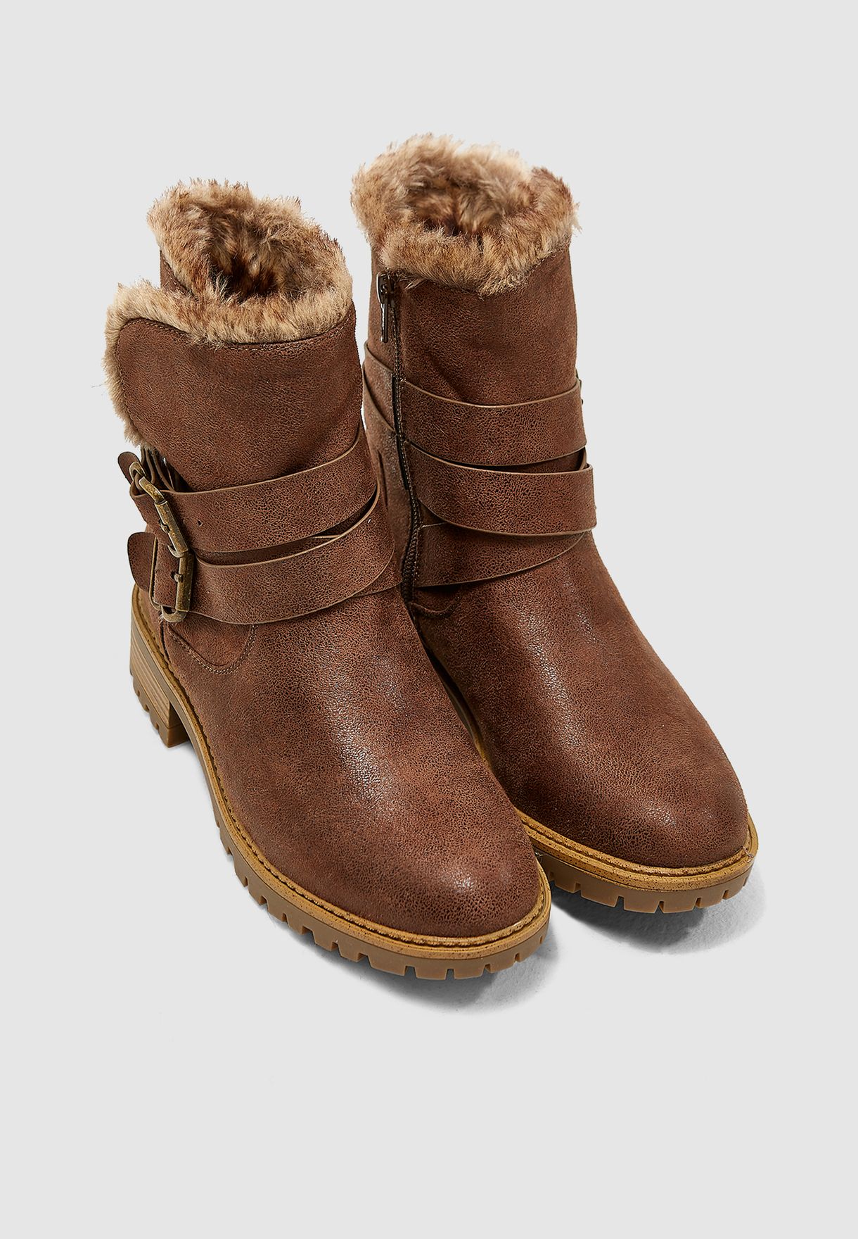 dorothy perkins arctic biker boots