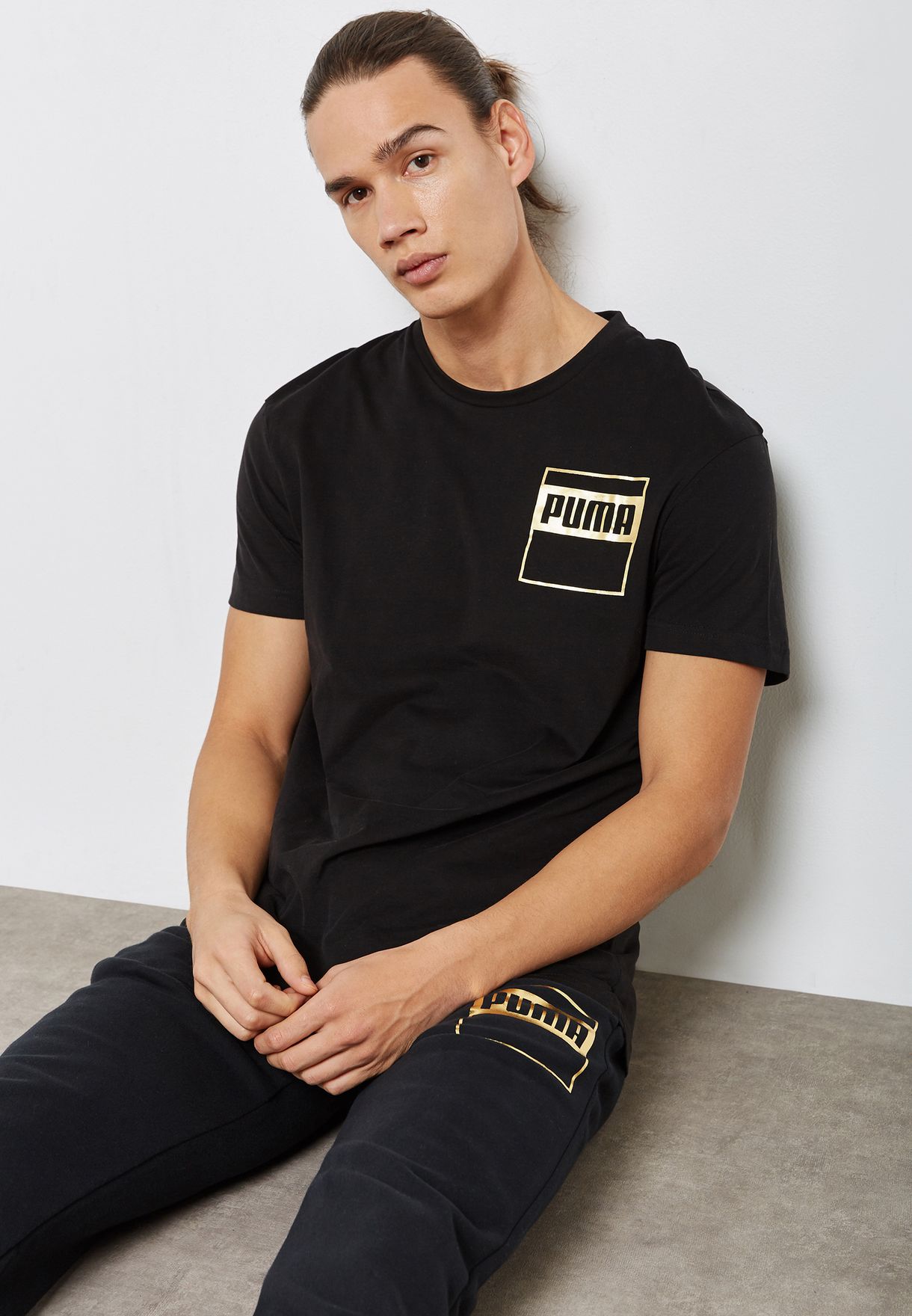 Buy Puma Black Rebel Gold T Shirt For Men In Mena Worldwide Globally Pu020at07wrk