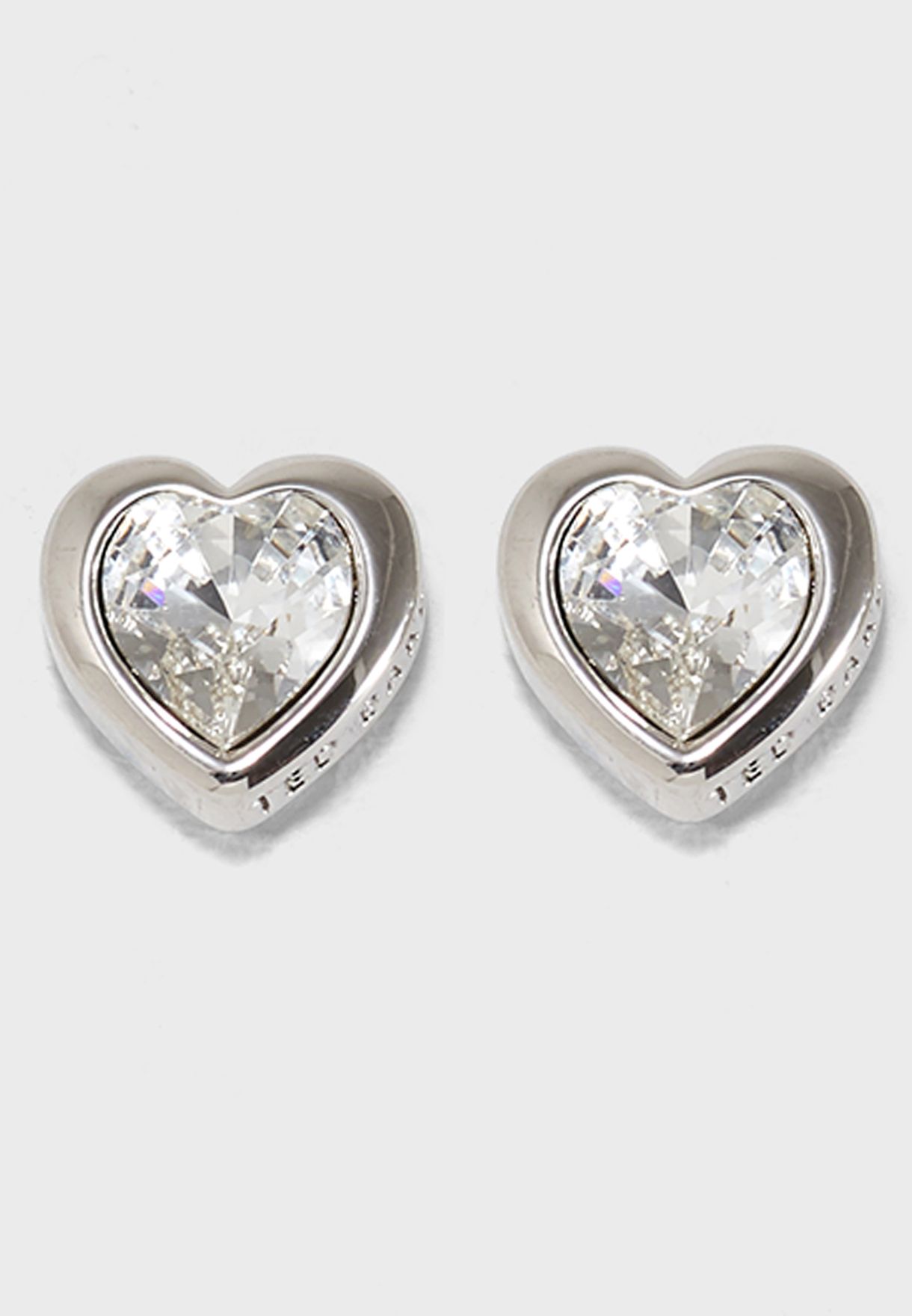 han crystal heart earrings